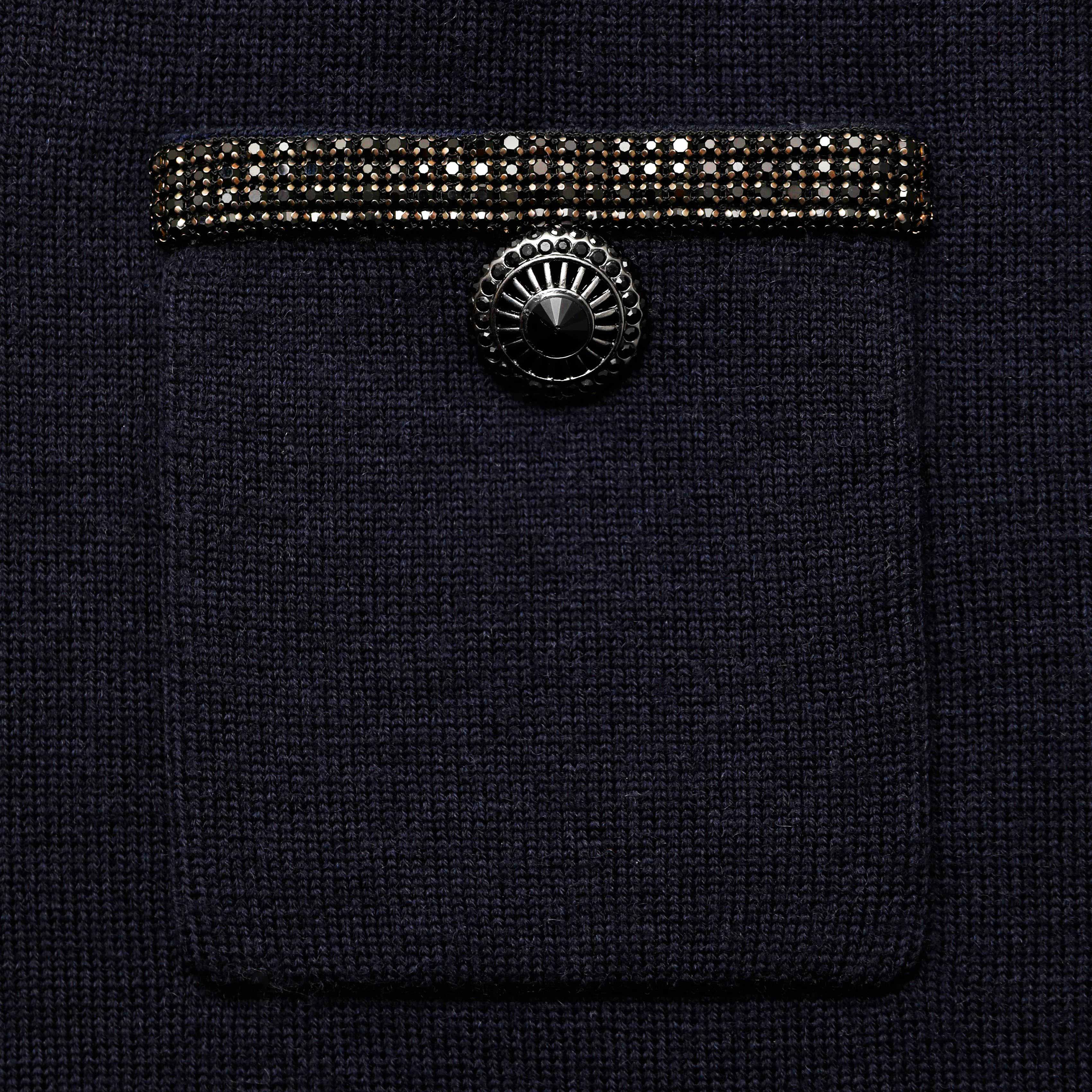 Navy Embellished Knit Midi Skirt - Image 5