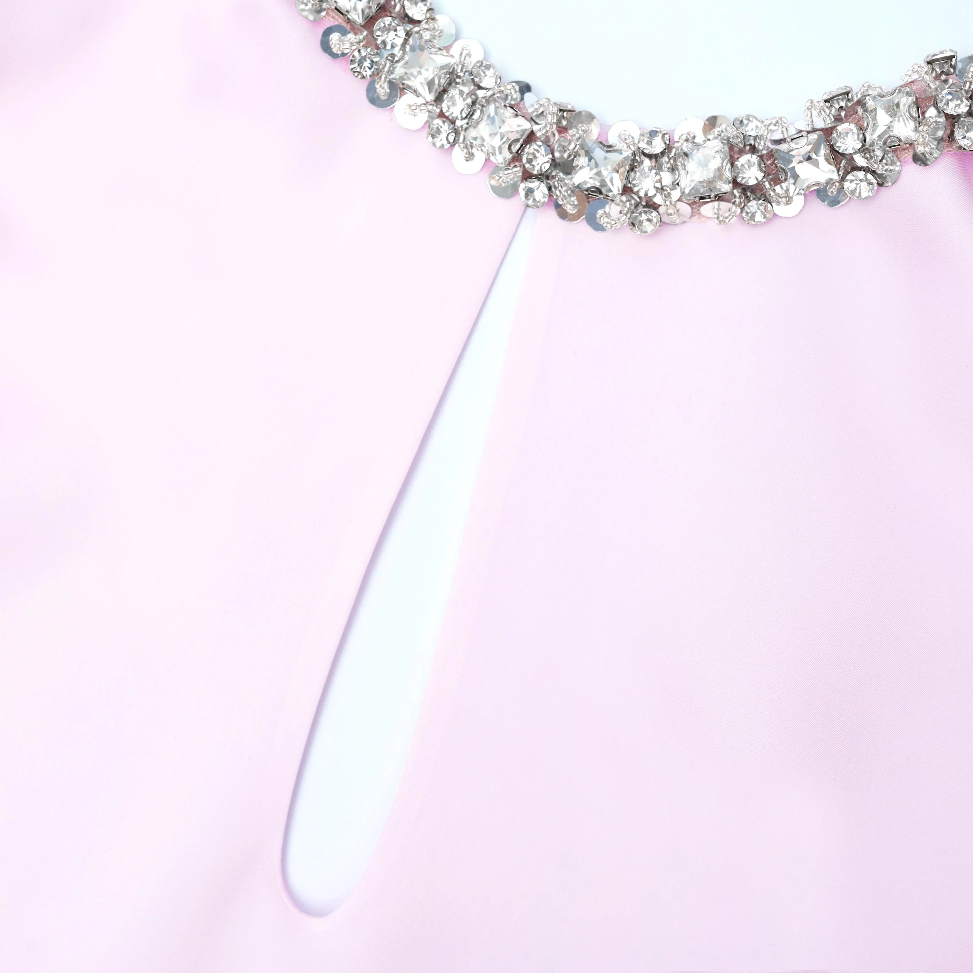 Pink Satin Embellished Top - Image 5