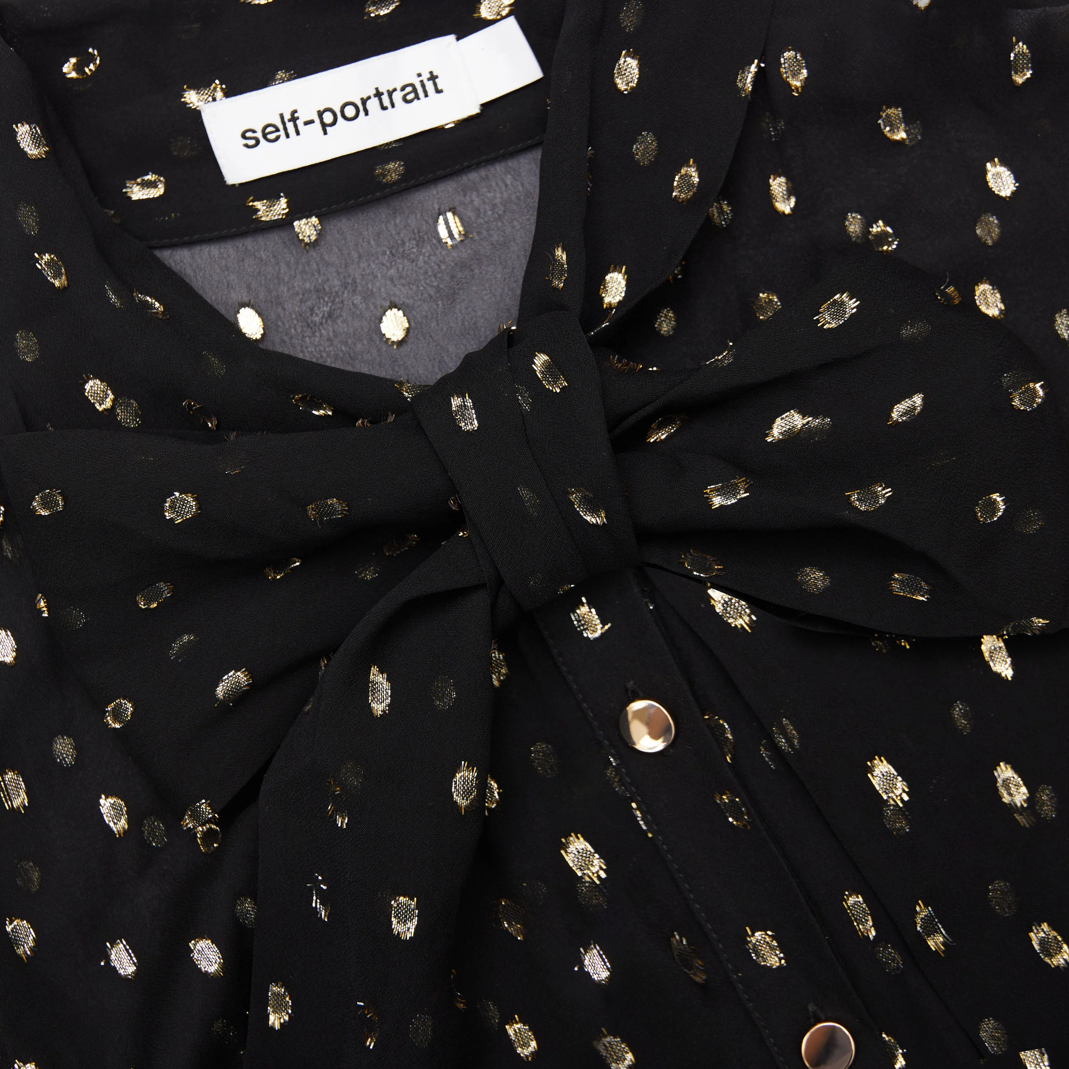 Black And Gold Chiffon Blouse - Image 5