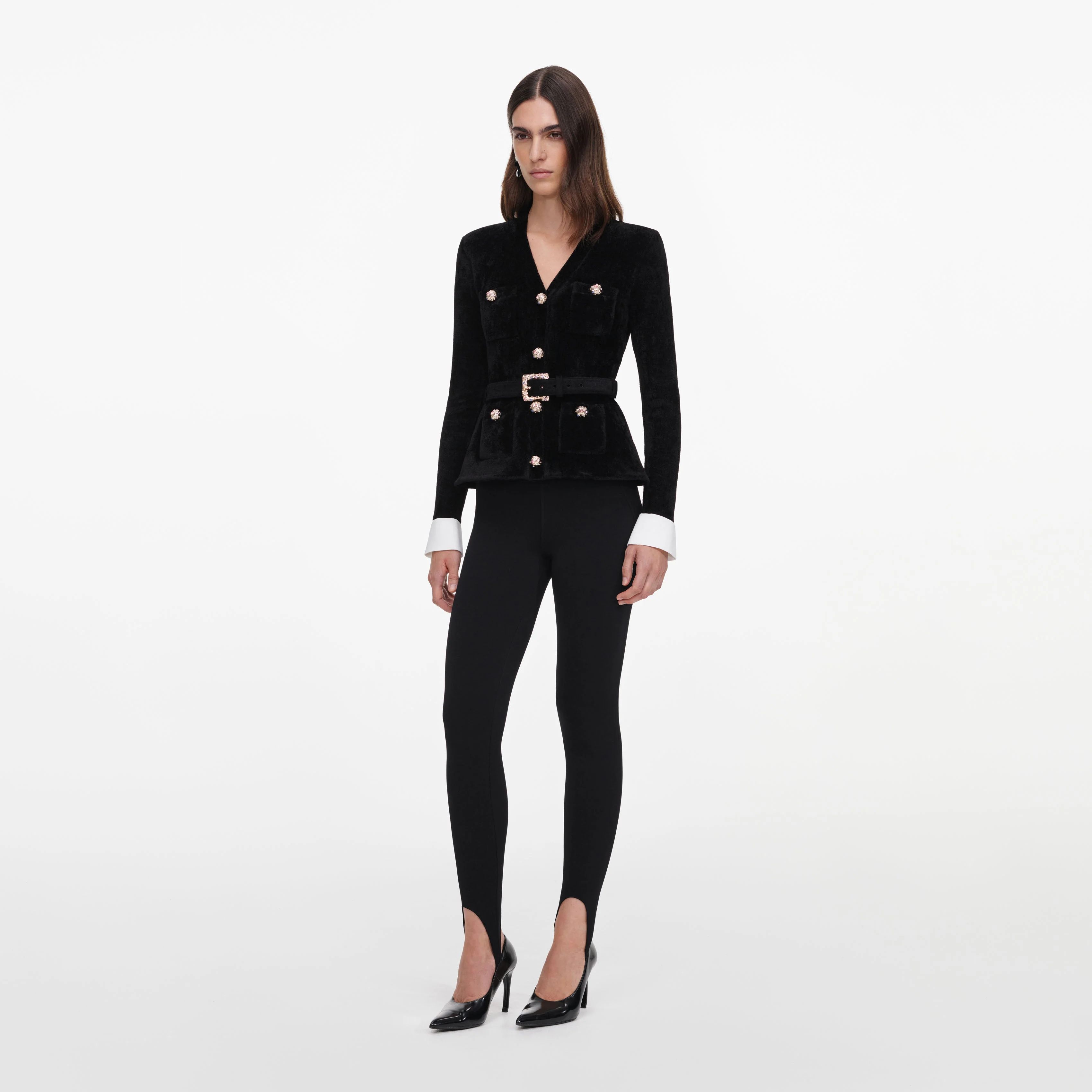 Black Chenille Knit Top - Image 2