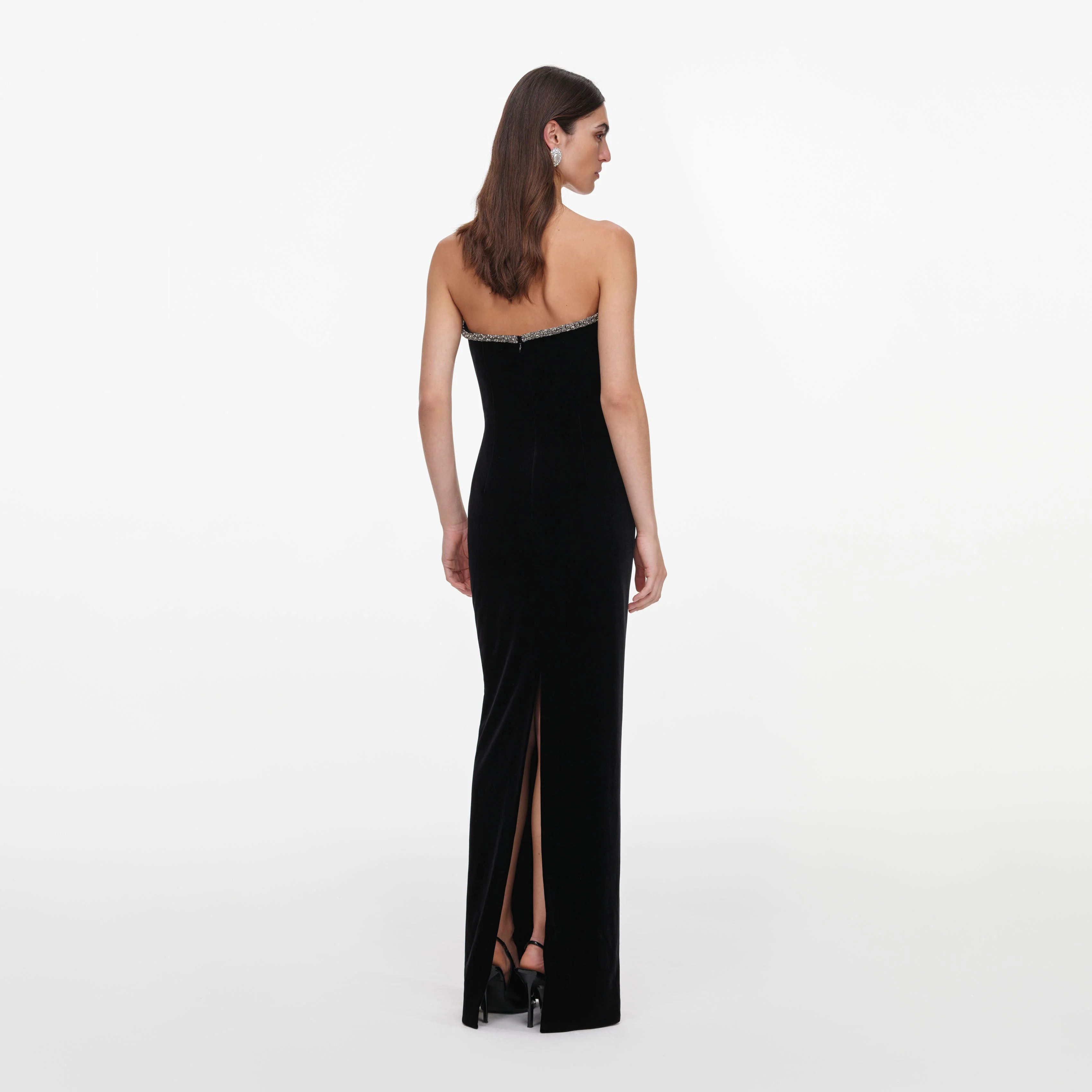 Black Velvet Maxi Dress - Image 3