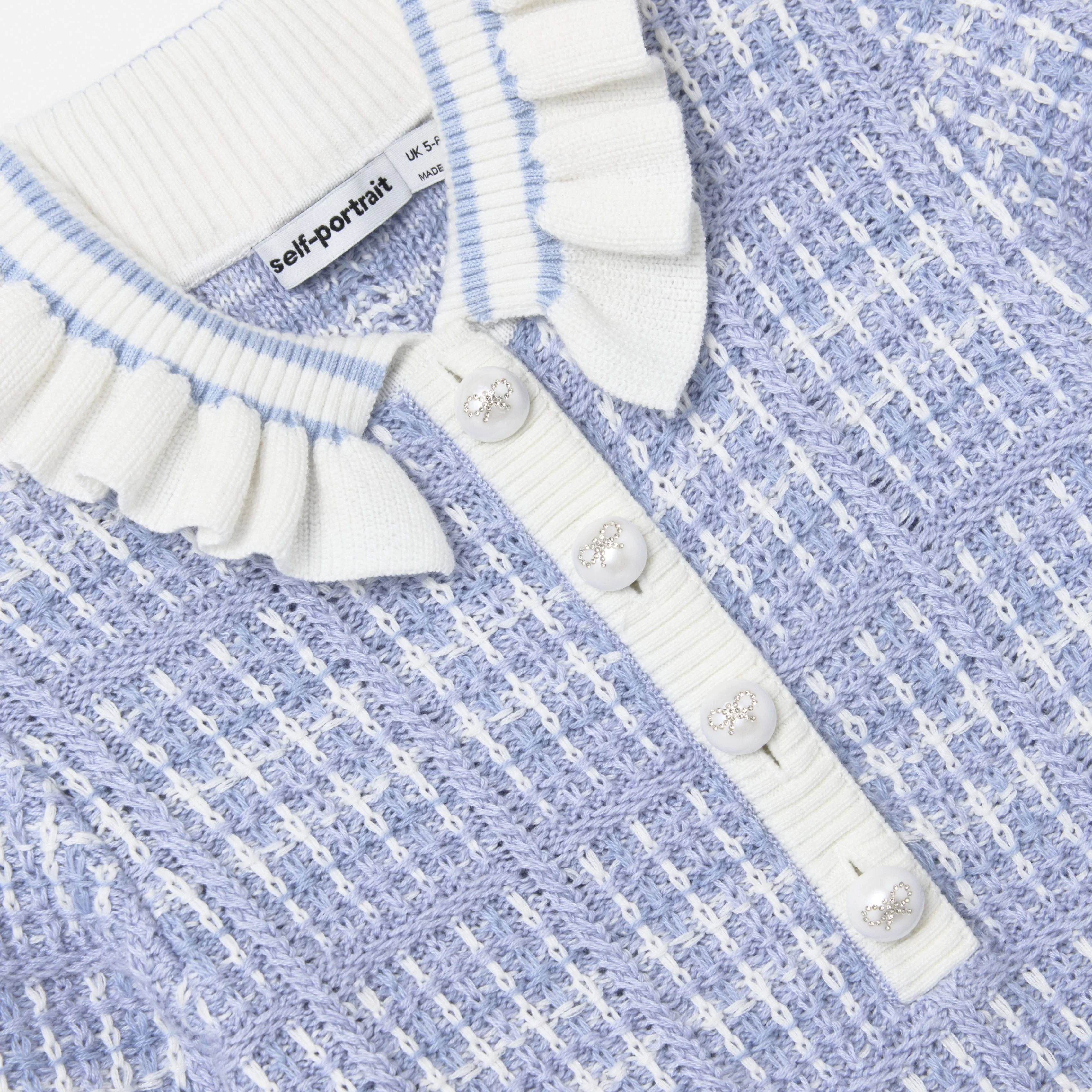 Blue Check Knit Dress - Image 3