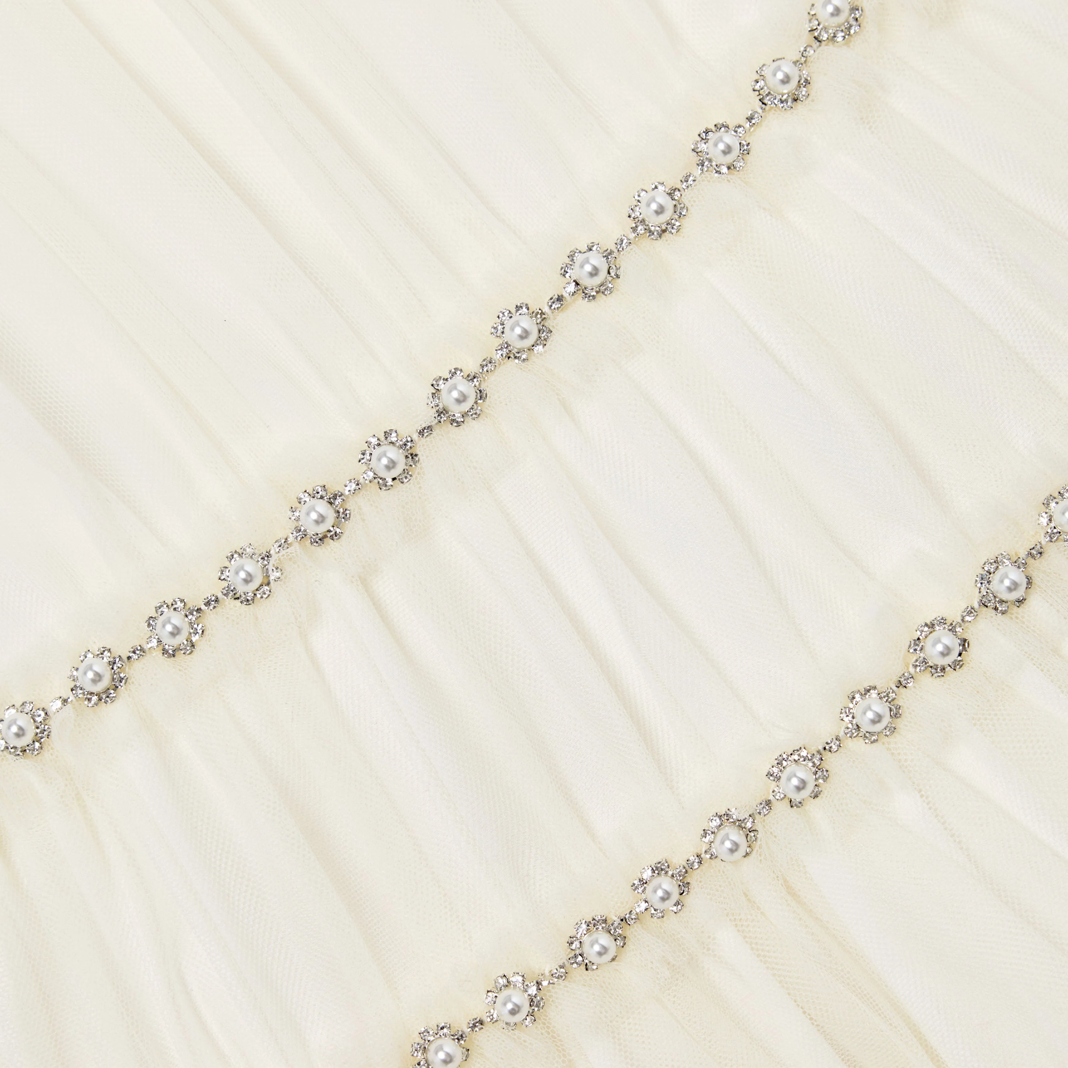 Cream Tulle Tiered Dress - Image 3