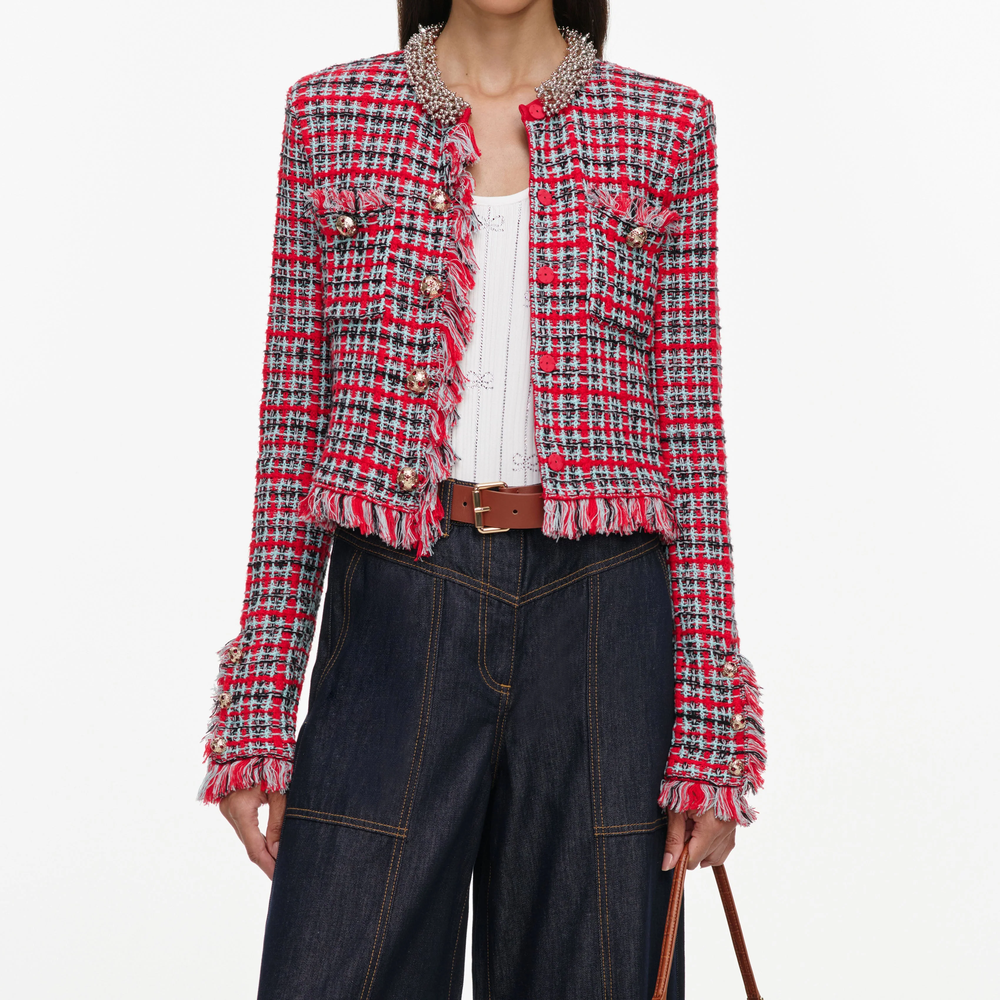 Indigo Denim Straight Leg Jeans - Image 4