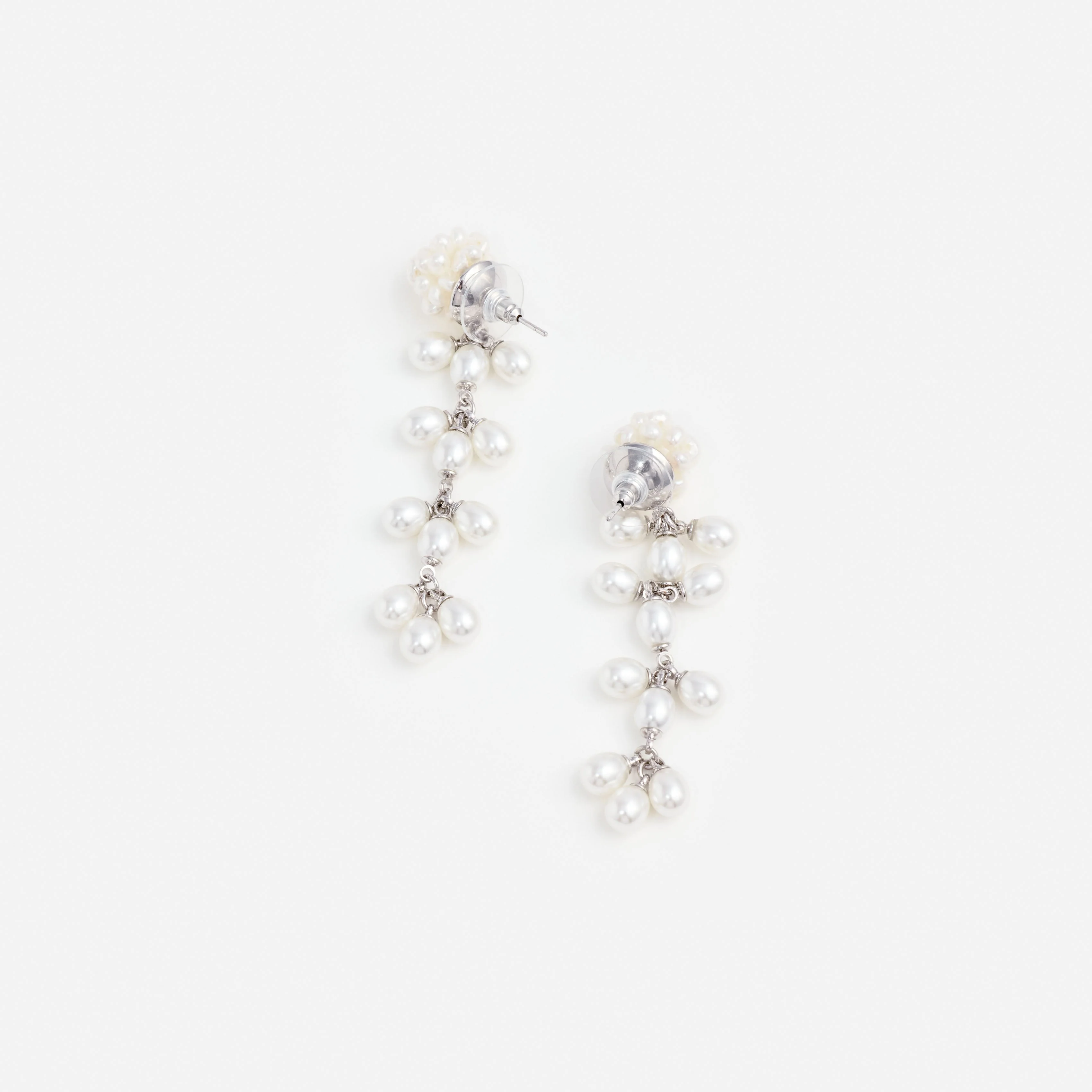 Pearl Cluster Dangle Earring - Image 3