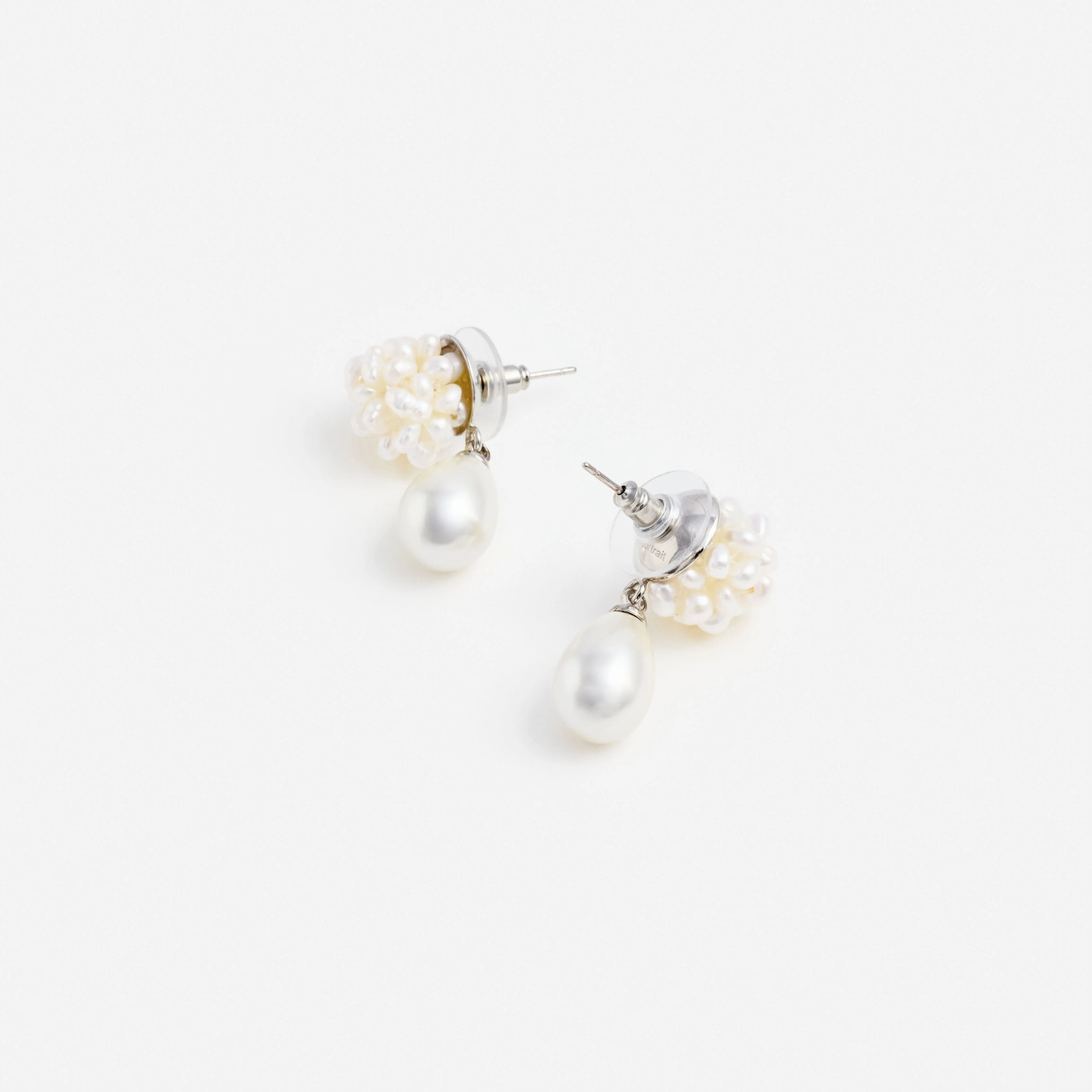 Pearl Cluster Droplet Earring - Image 3