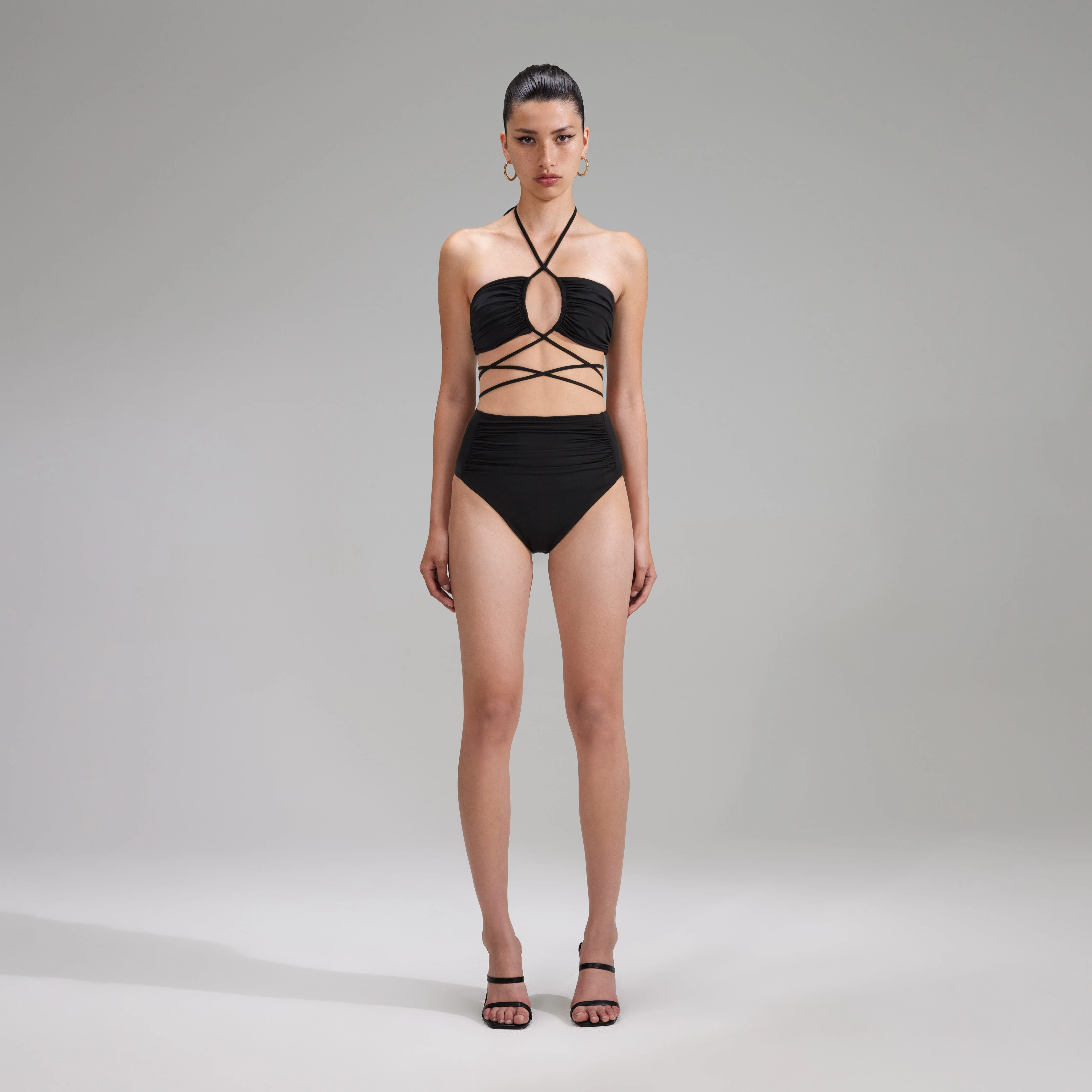 Black High Cut Bikini Brief