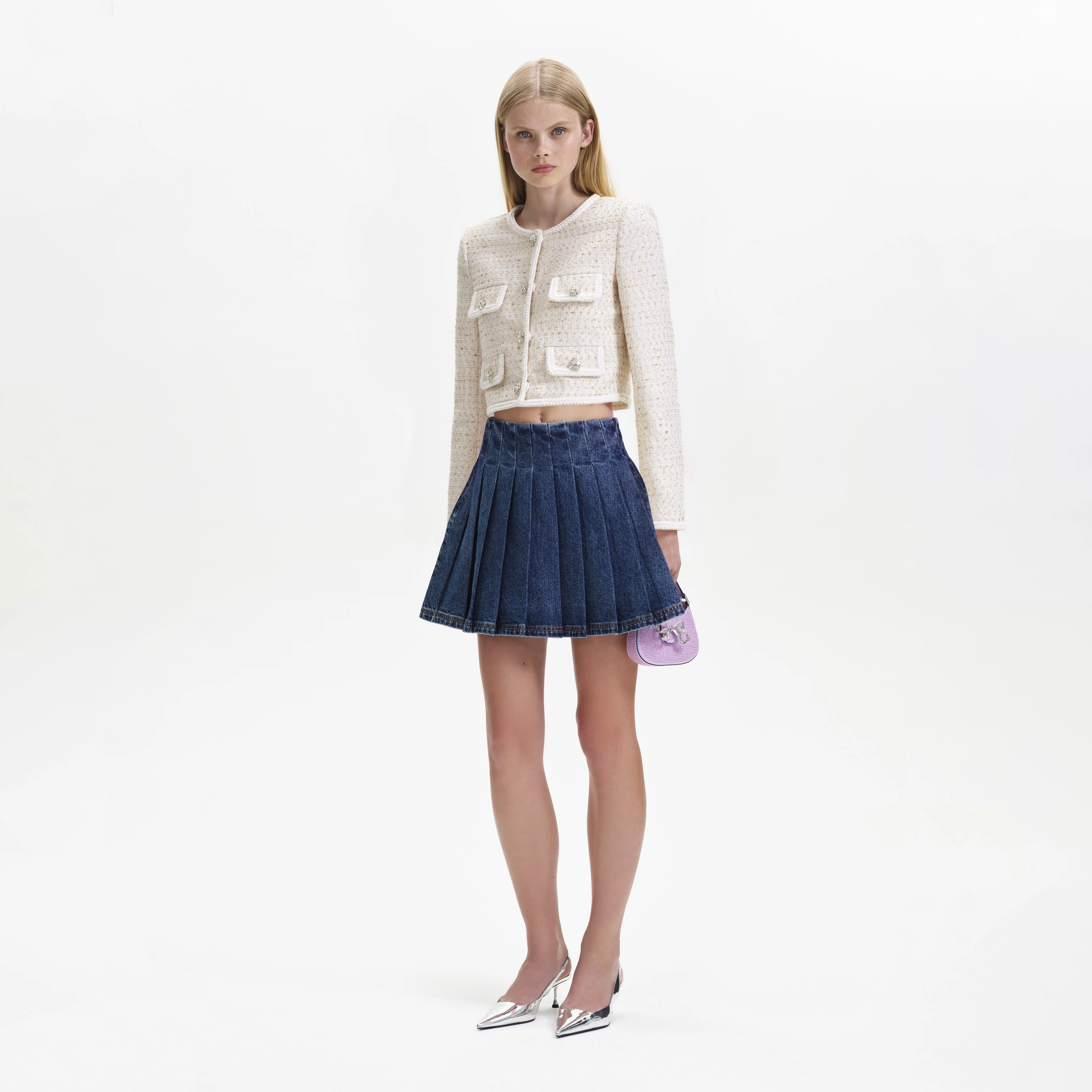 Cream Boucle Jacket - Image 2