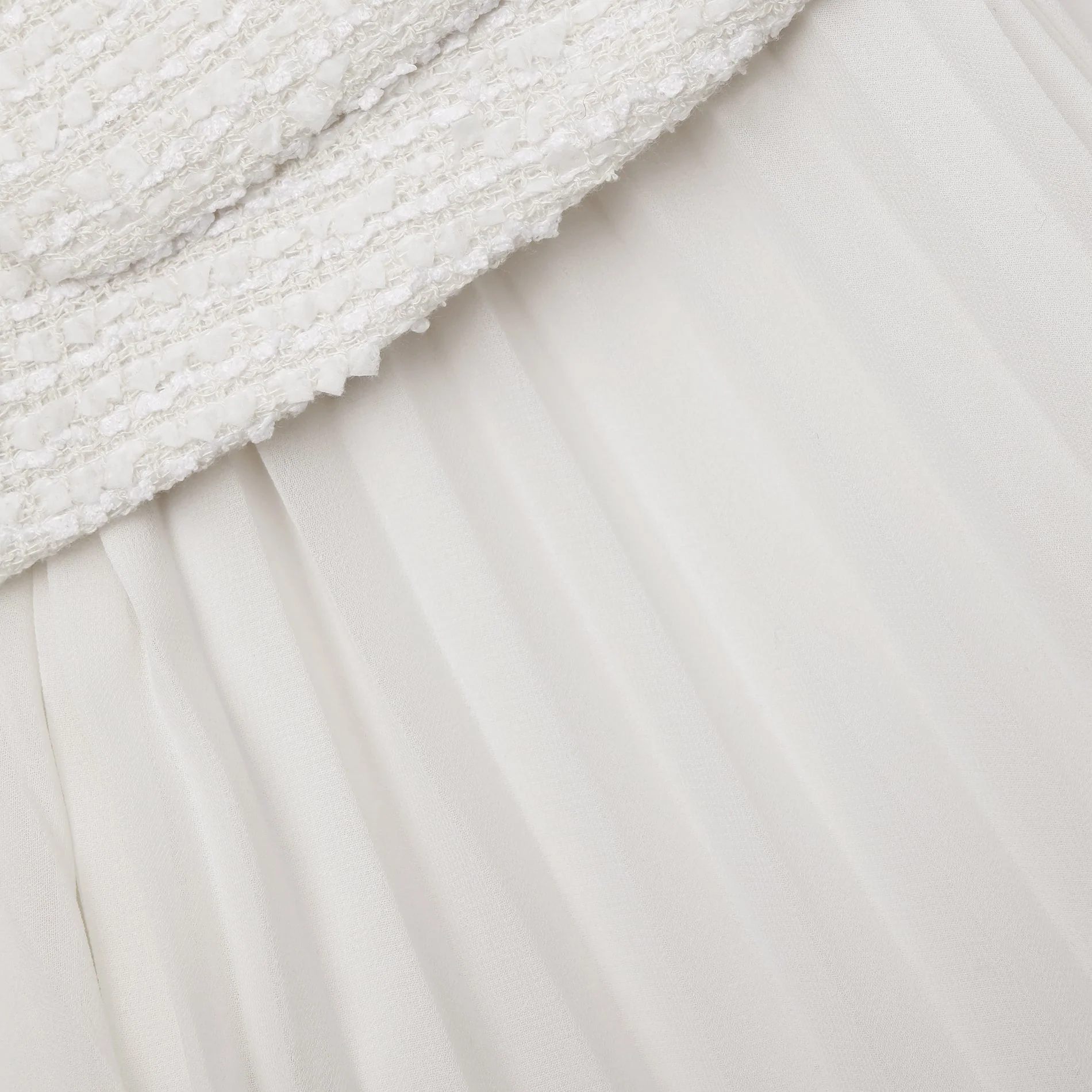 Cream Boucle Pussy Bow Midi Dress - Image 6