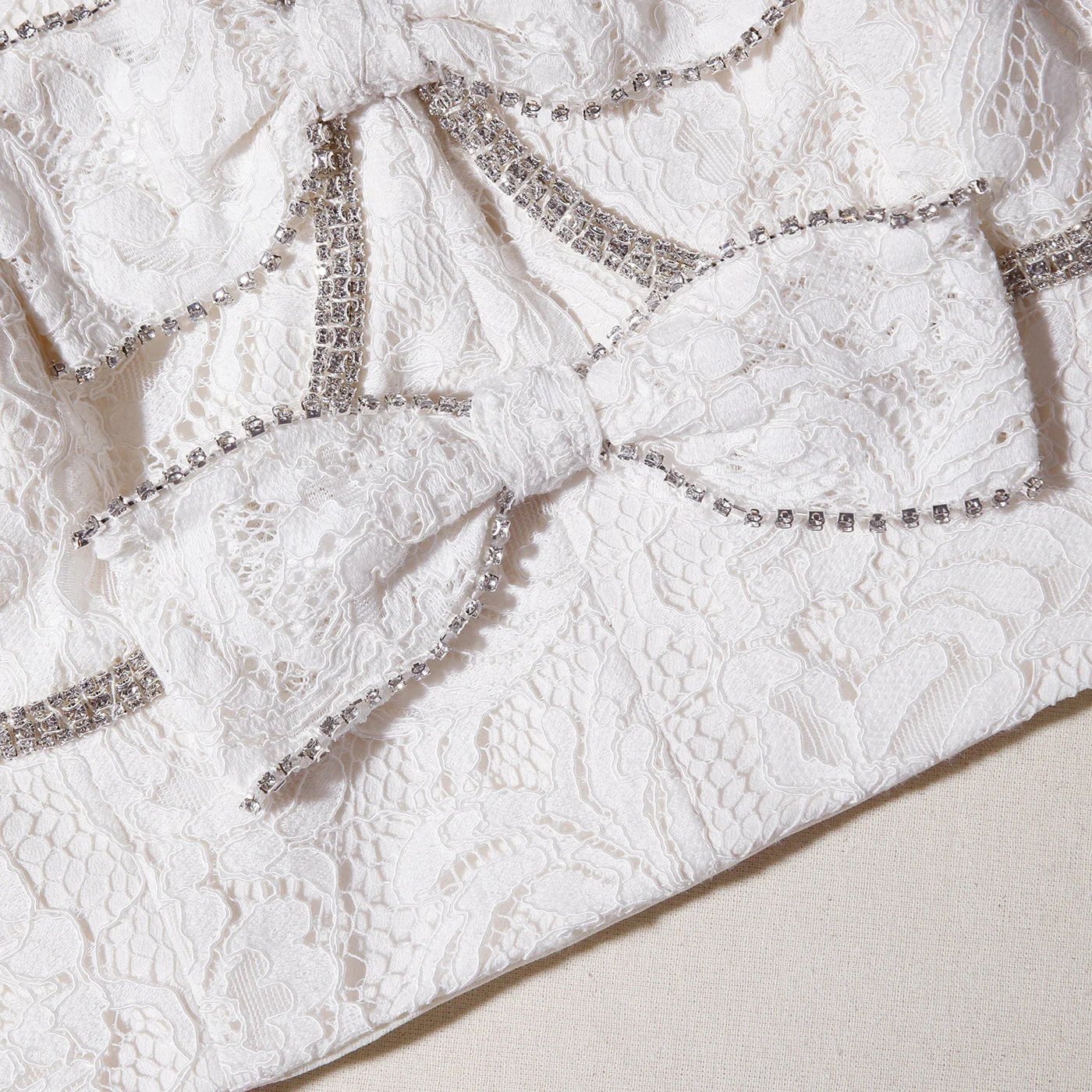 Cream Cord Lace Cropped Top - Image 5