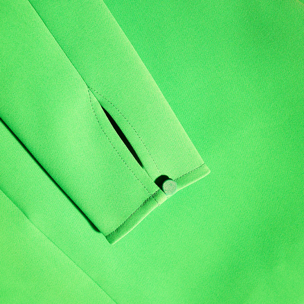 Green Crepe Rhinestone Detail Mini Dress - Image 6