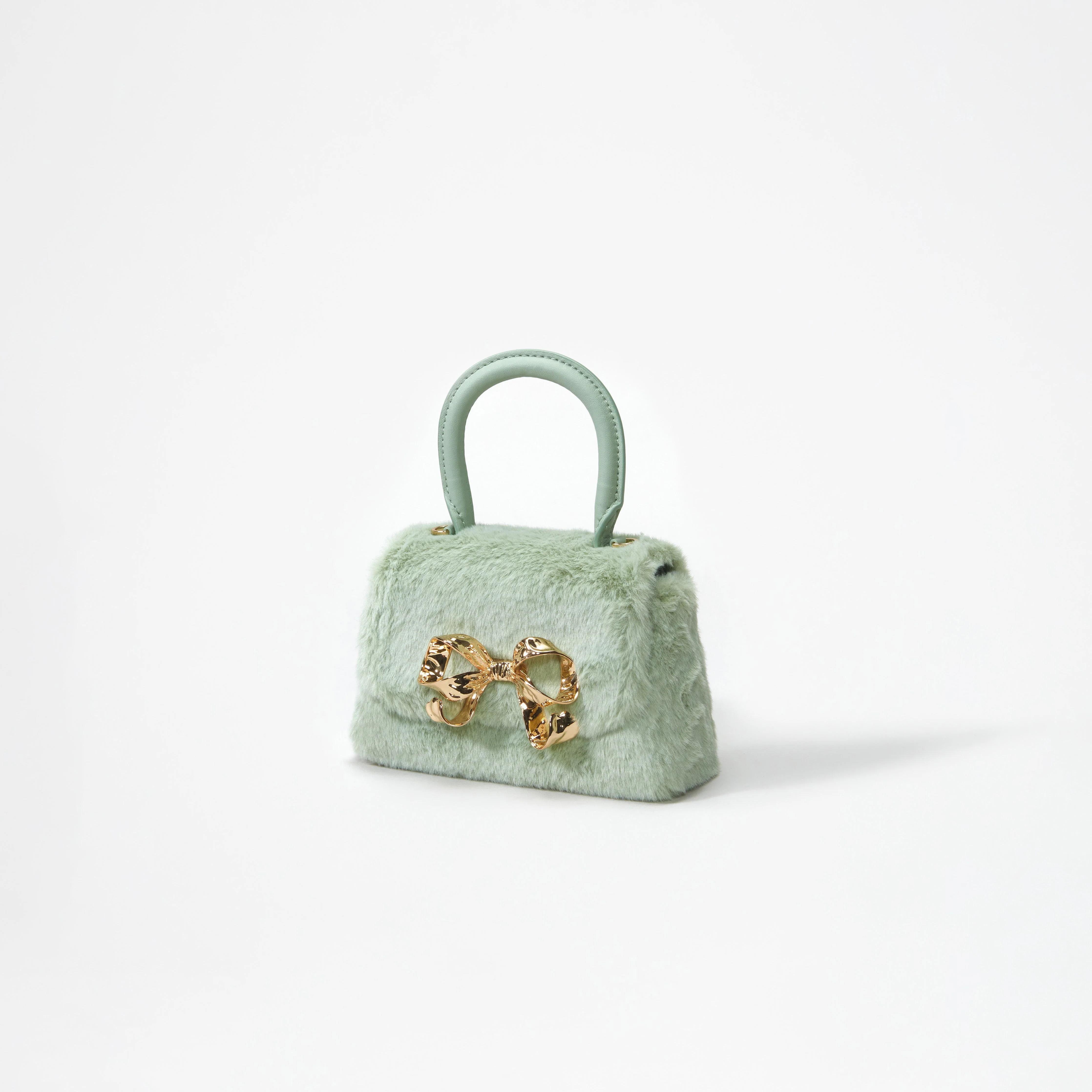 Green Fluffy Bow Micro Bag - Image 2