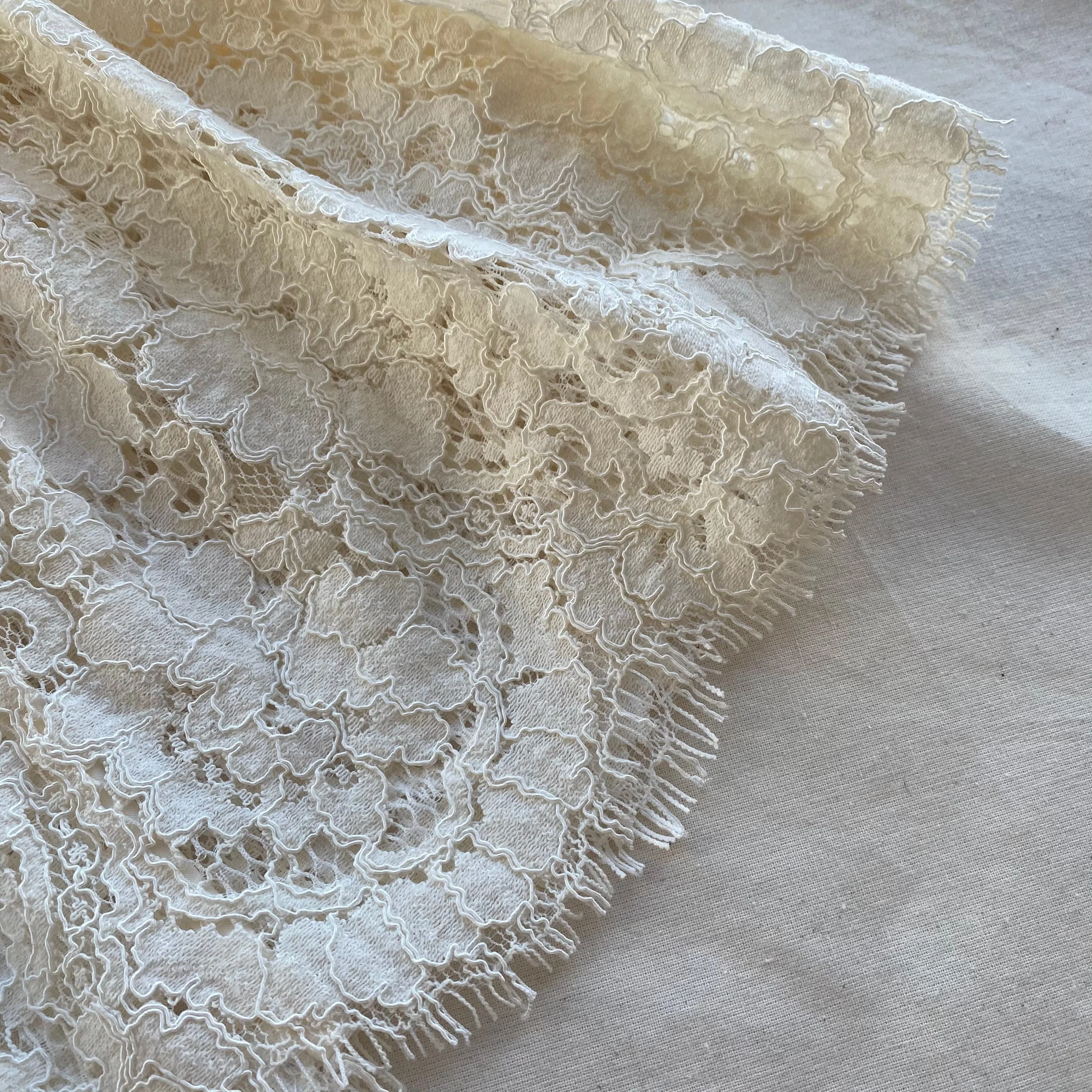 Ivory Cotton Lace Midi Dress - Image 6