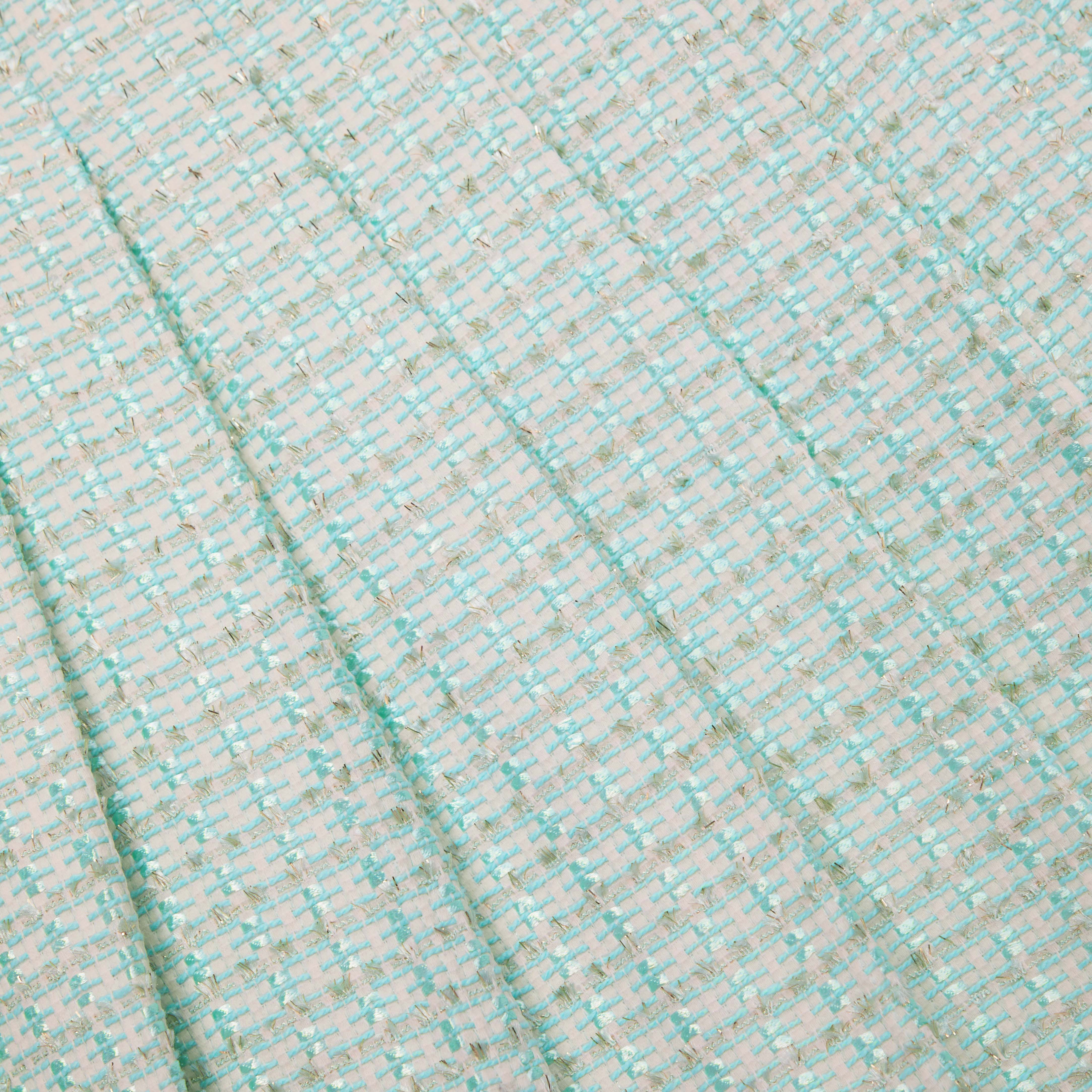Mint Boucle Pleated Mini Skirt - Image 5