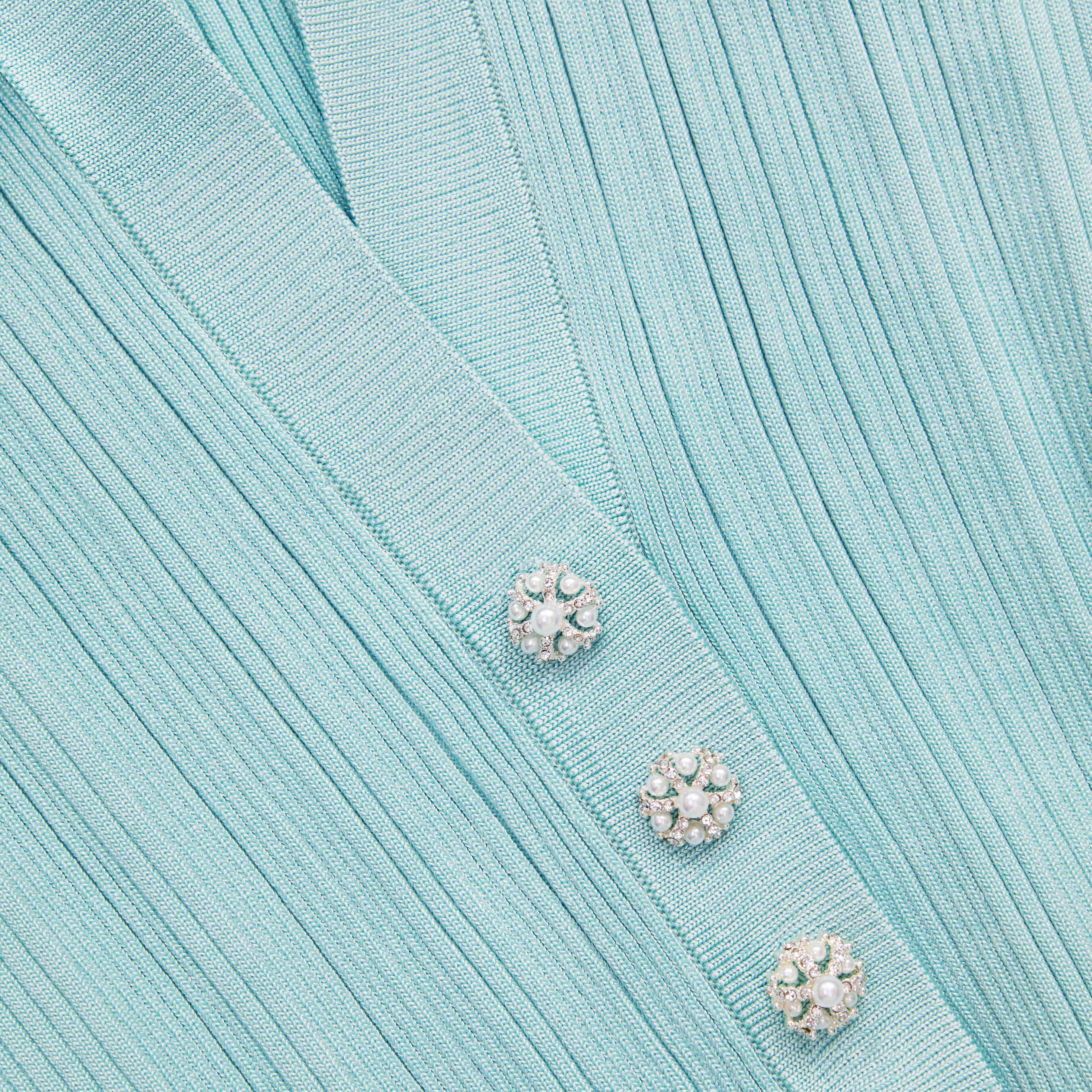 Mint Stitch Knit Skater Mini Dress - Image 5