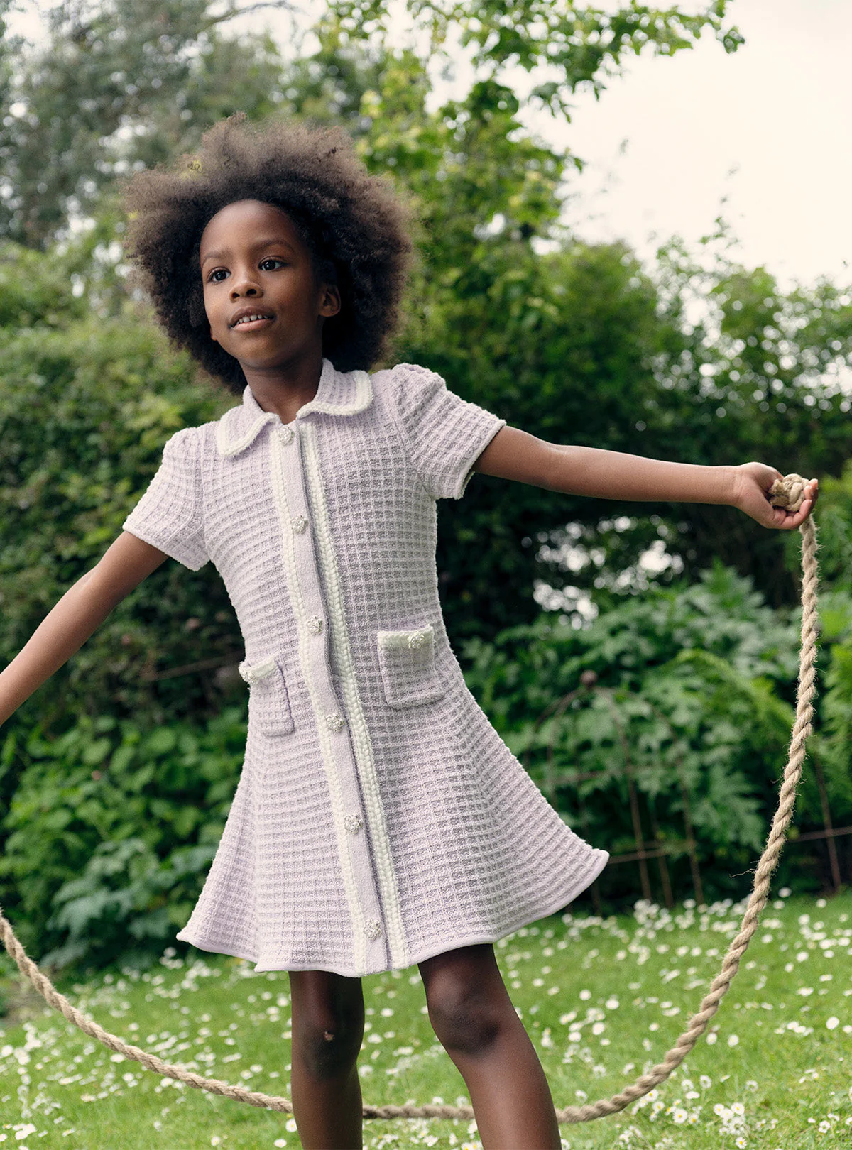 Lilac Knit Mini Dress - Image 4