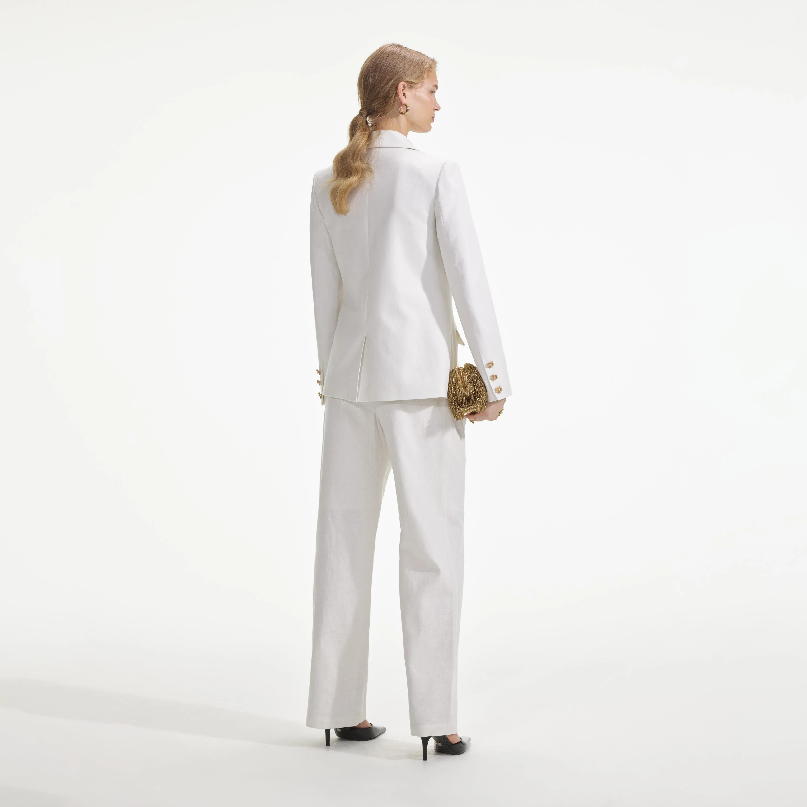 White Linen Trousers - Image 3