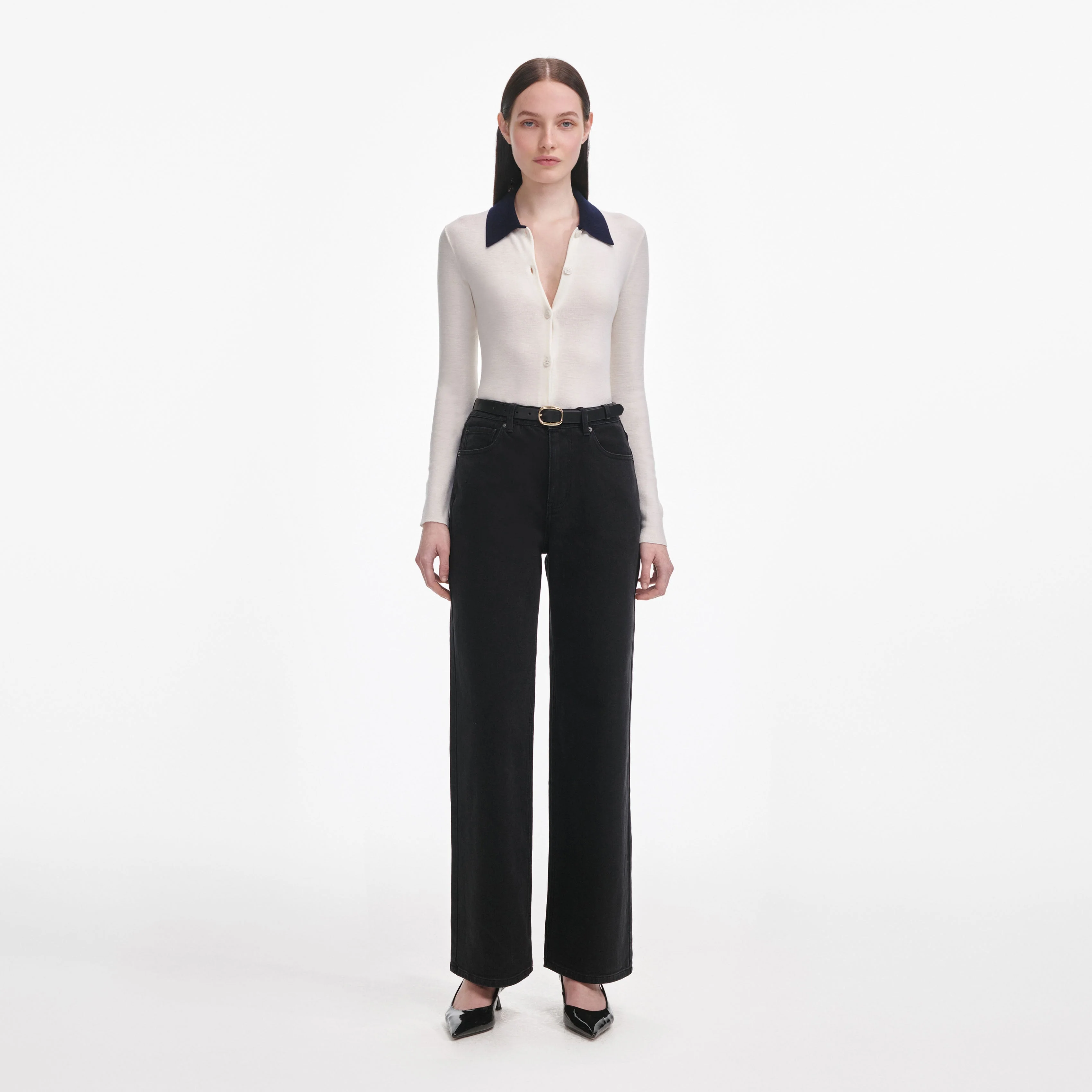 Black Straight Leg Jeans