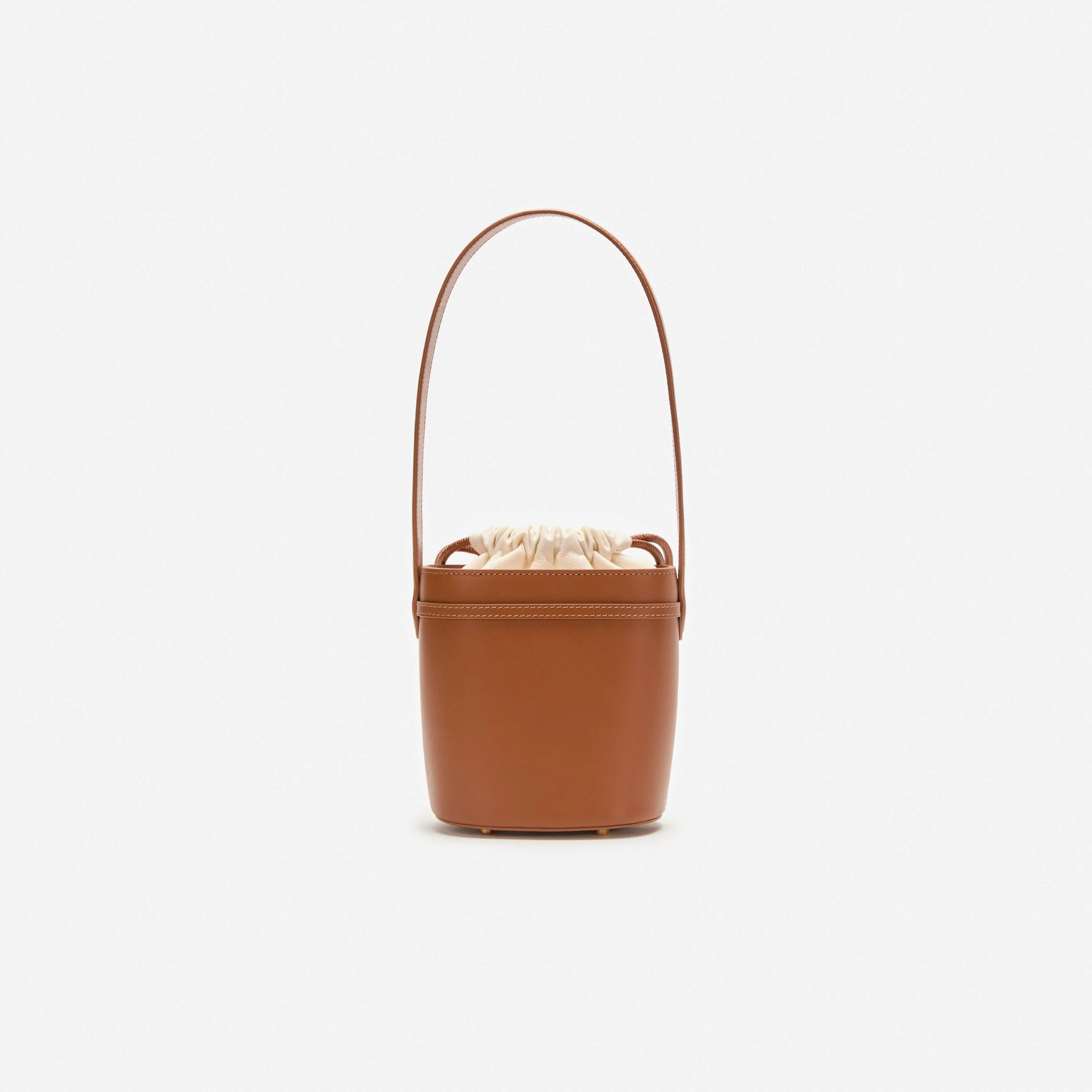 Brown Leather Shoulder Bow Bag - Image 3