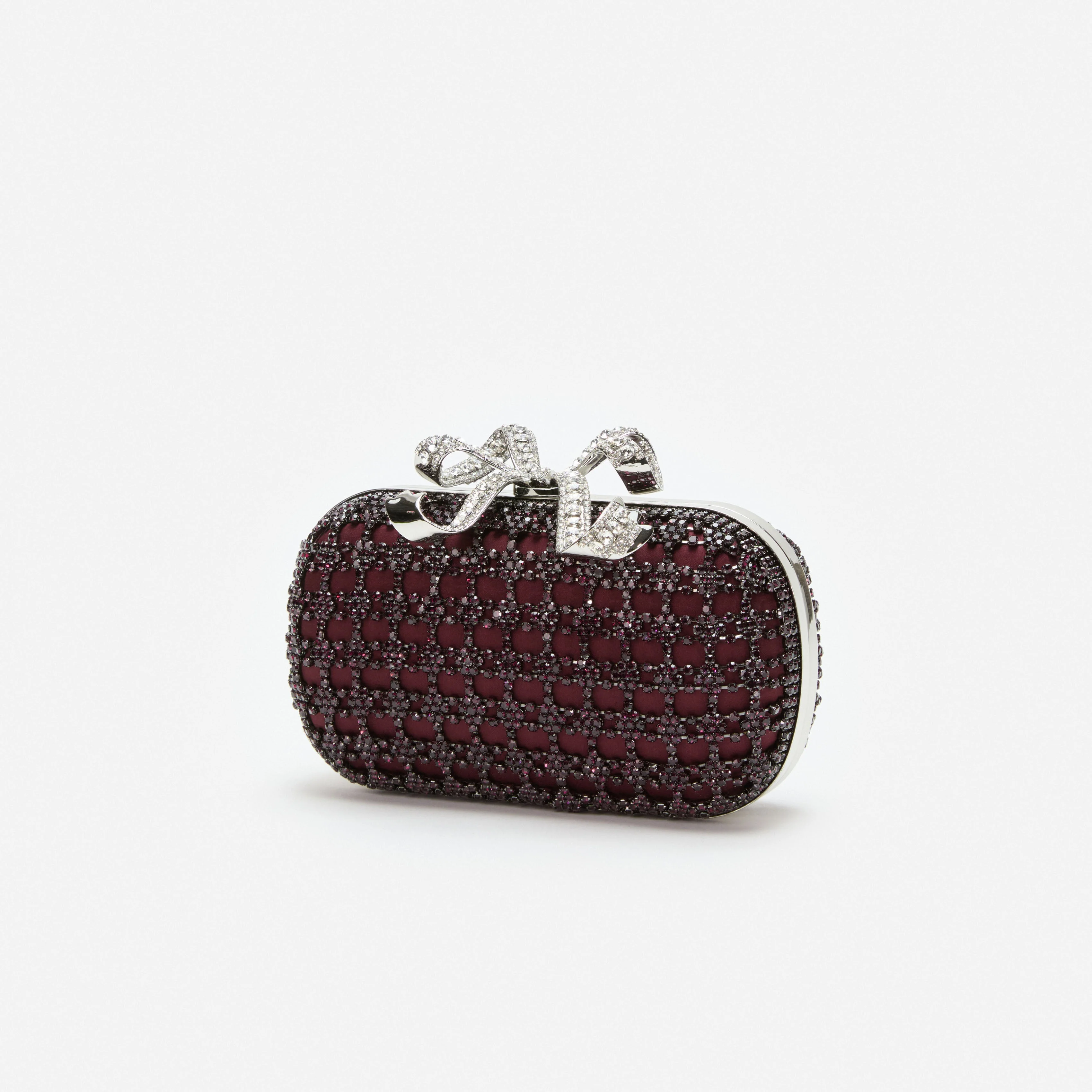 Burgundy Chainmail Clutch Bag - Image 2