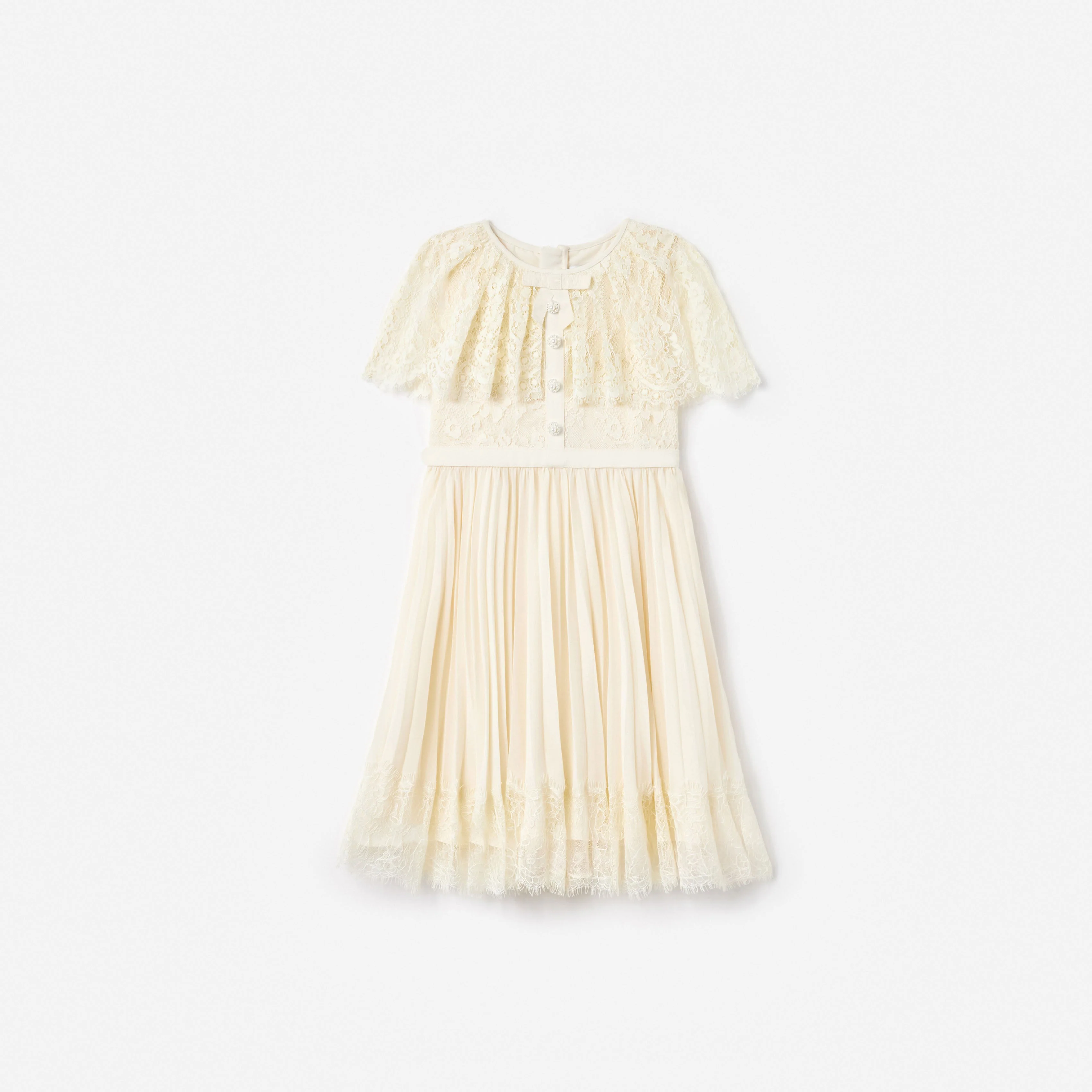 Cream Lace Cape Dress