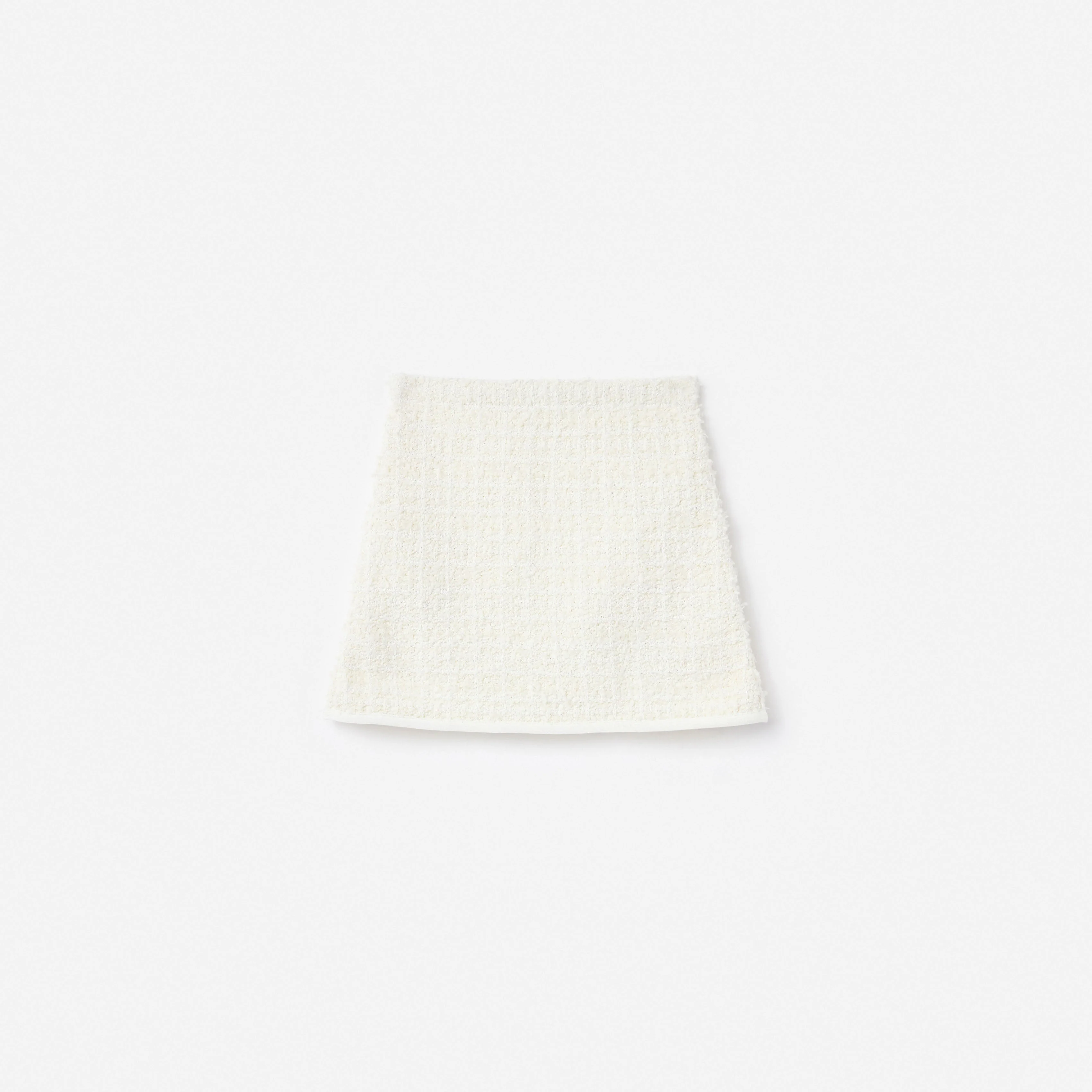 Cream Textured Bow Detail Knit Skirt - Image 2