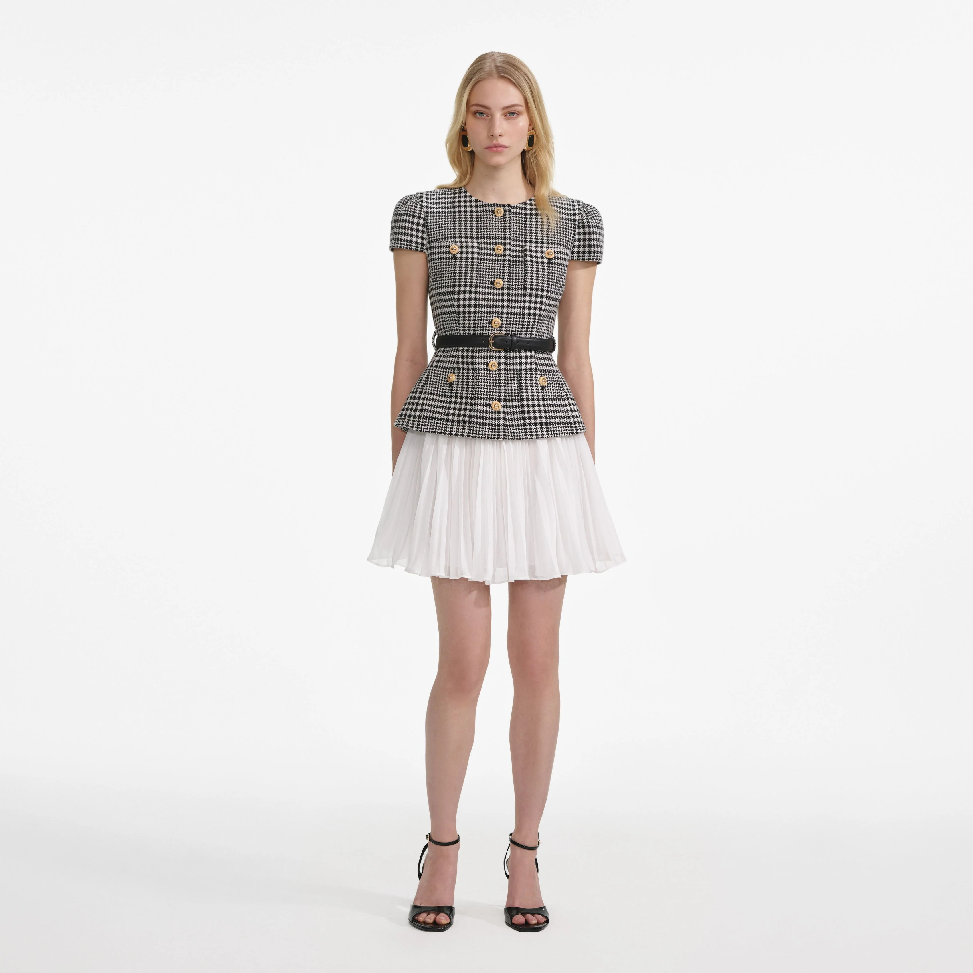 Houndstooth Mini Dress