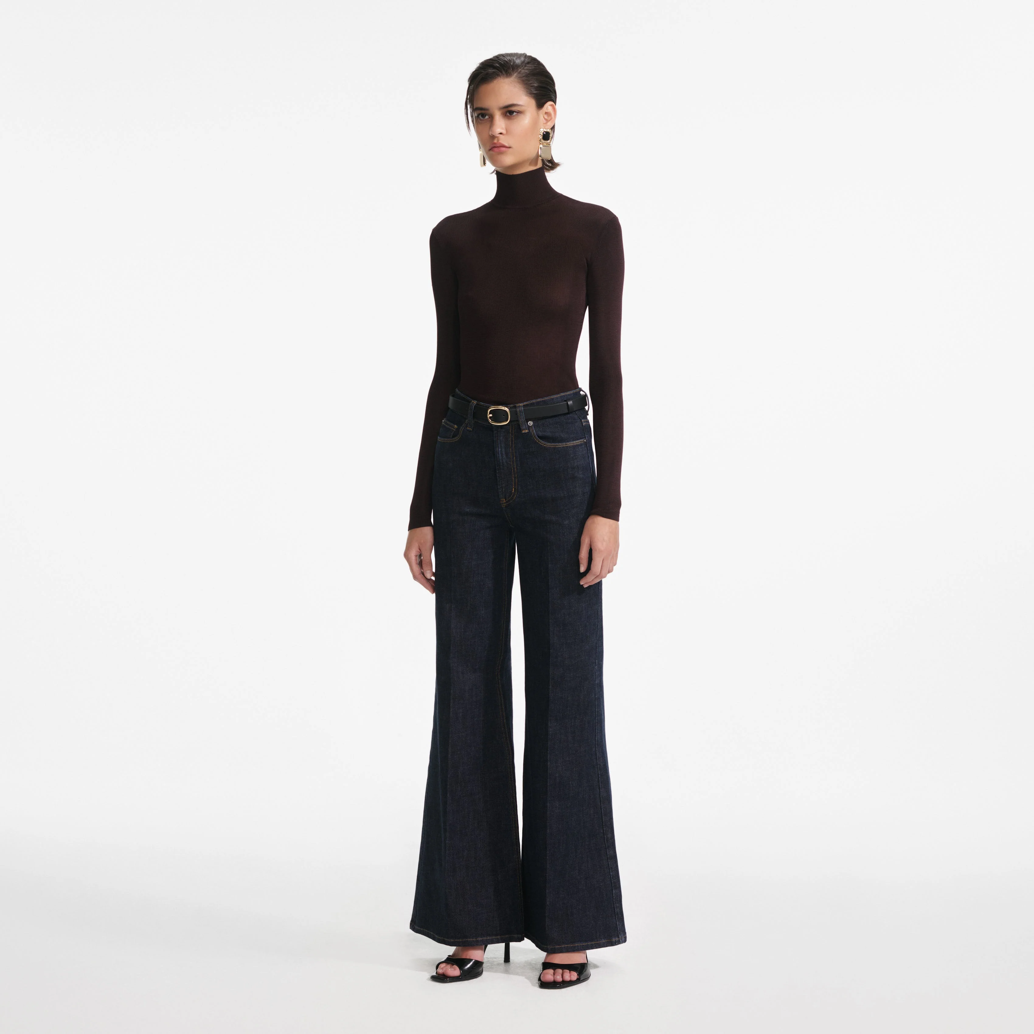 Indigo Flared Jeans - Image 2