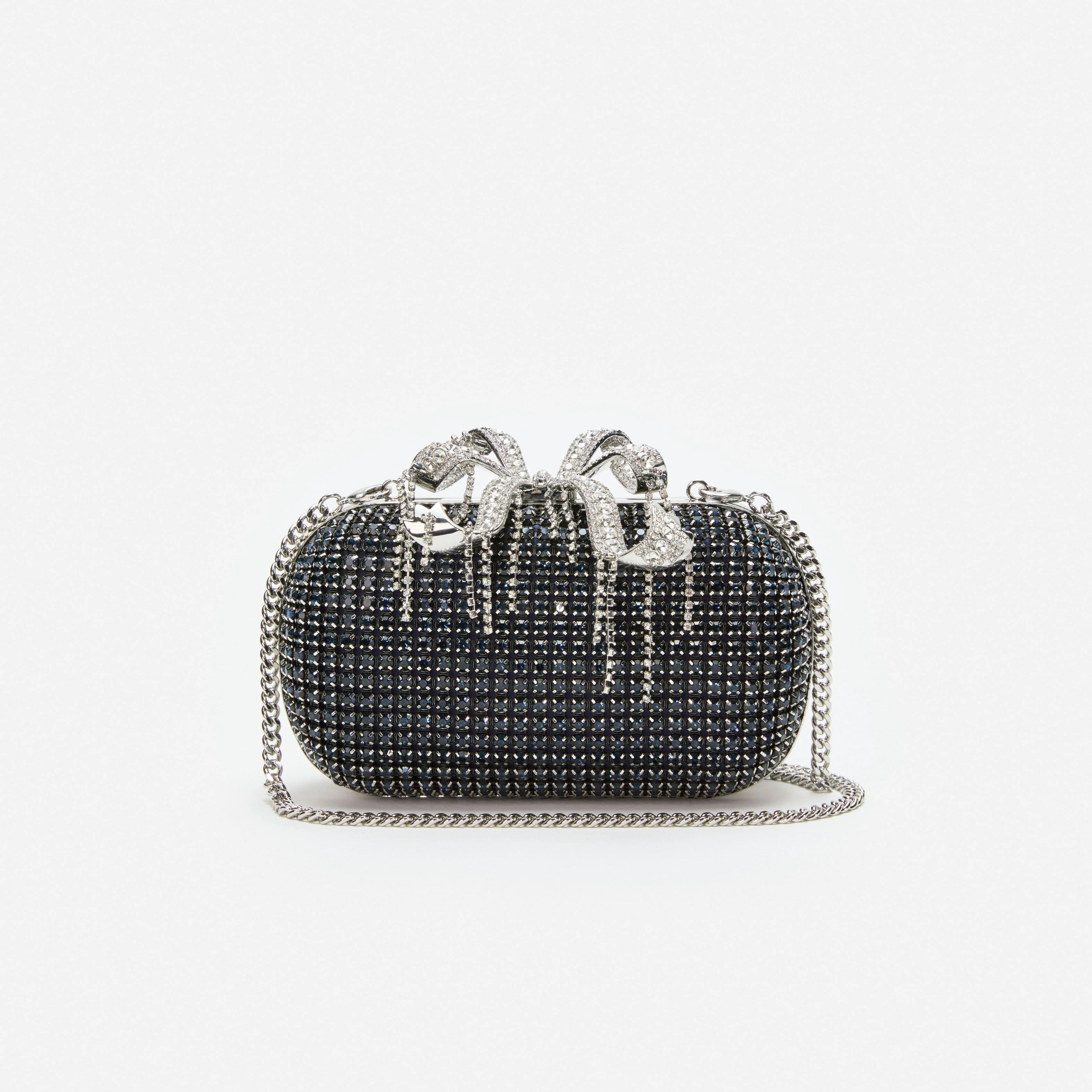 Navy Chainmail Clutch Bag - Image 4