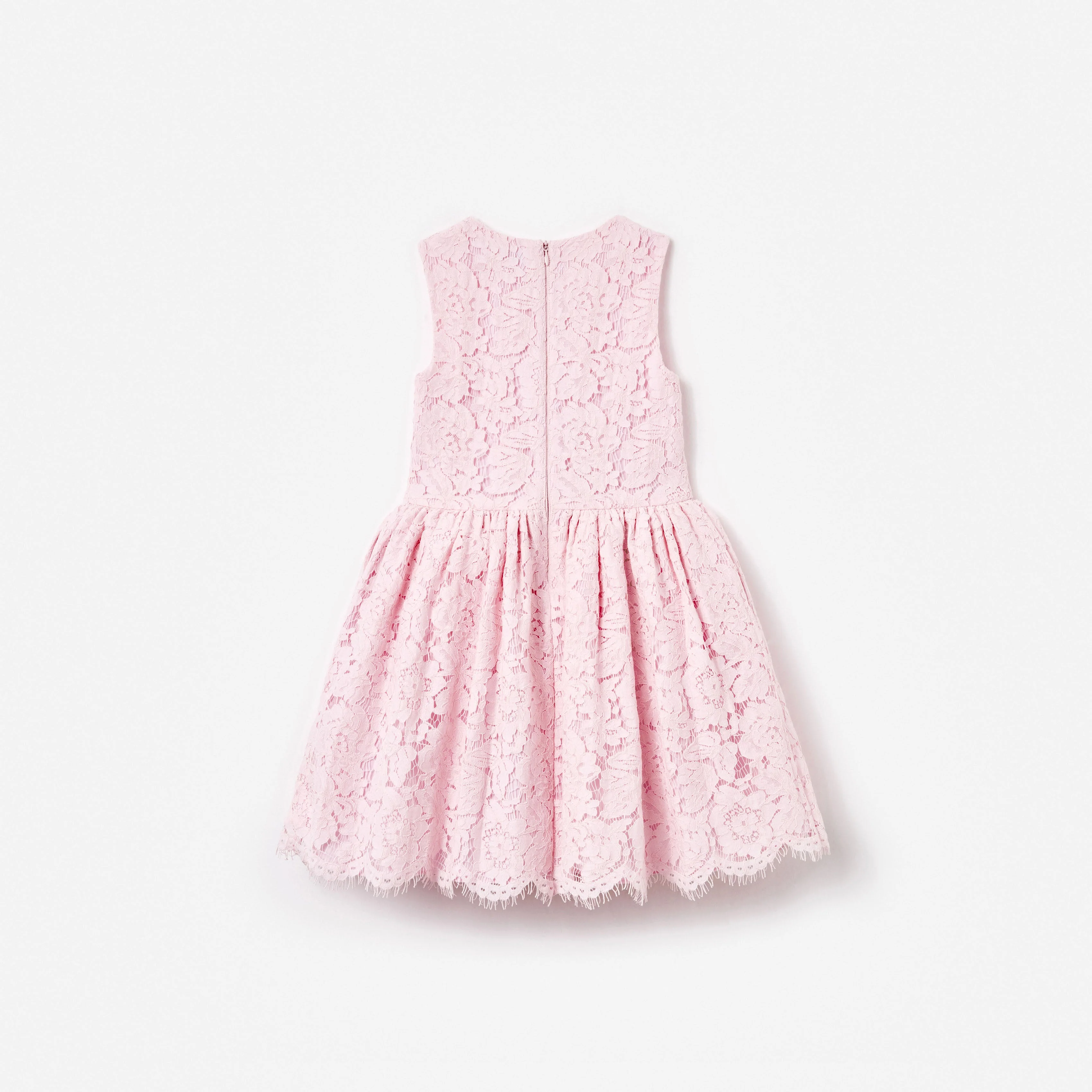 Pink Sleeveless Lace Dress - Image 2