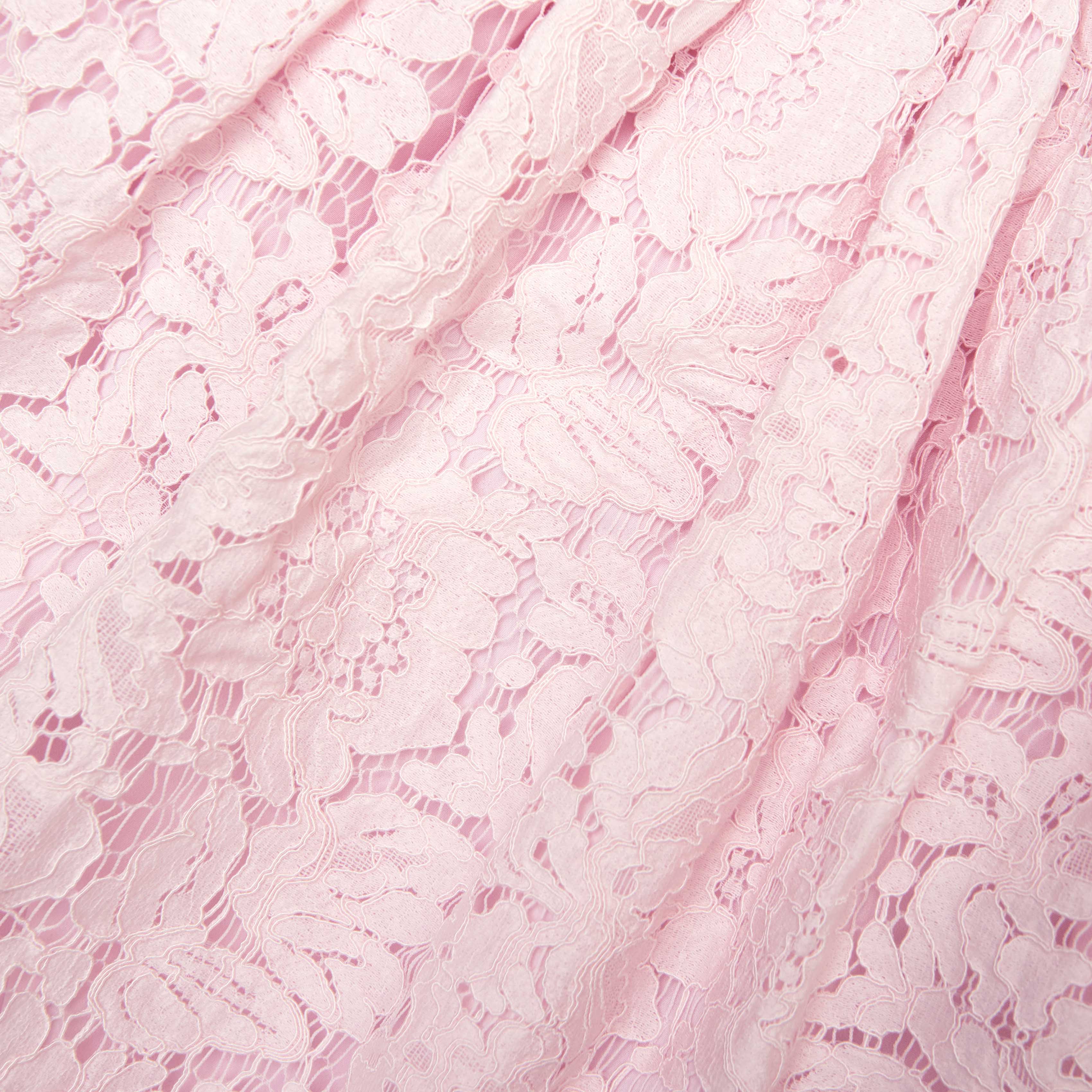 Pink Sleeveless Lace Dress - Image 4