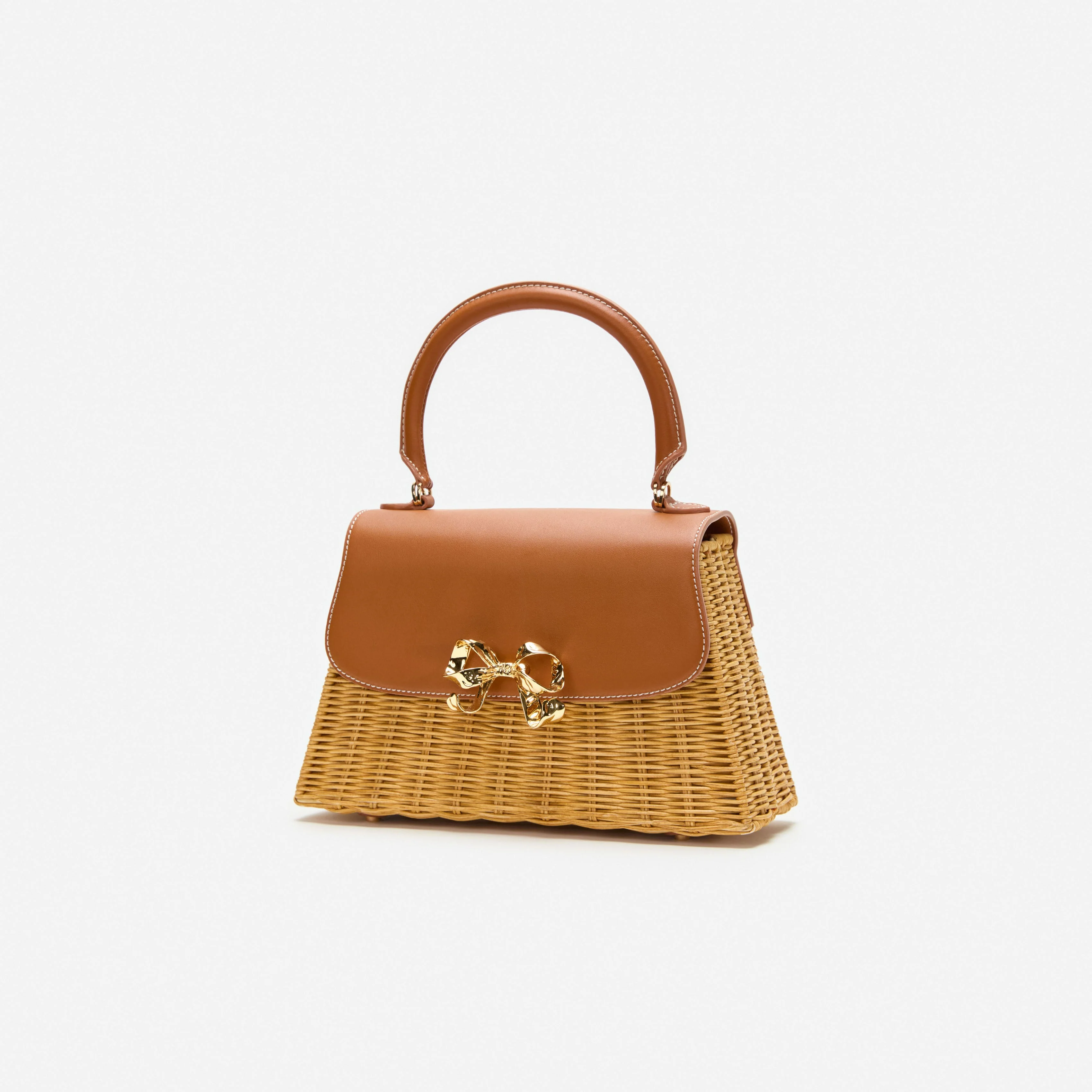 Rattan Mini Bow Bag - Image 2