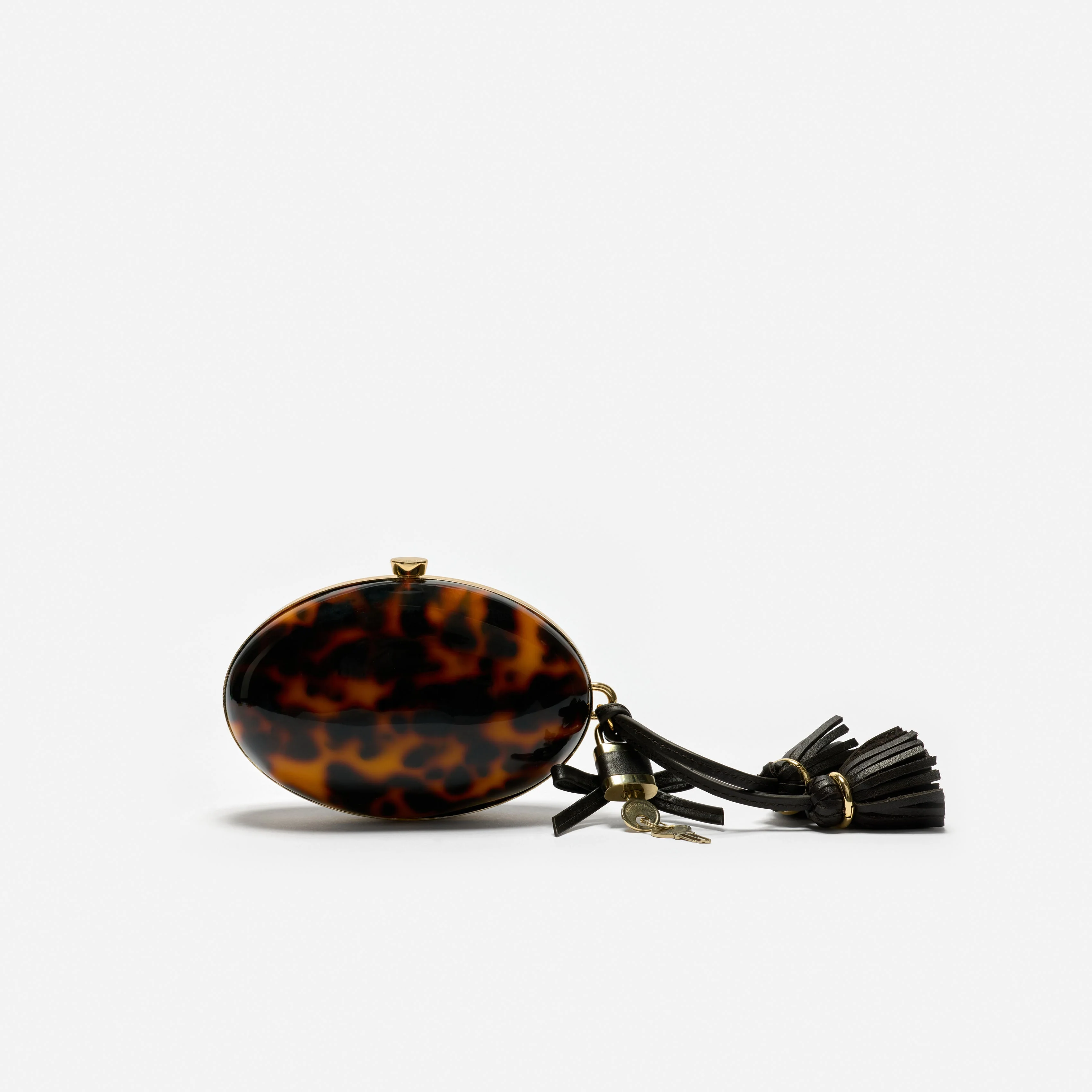 Brown Resin Oval Clutch - Image 4