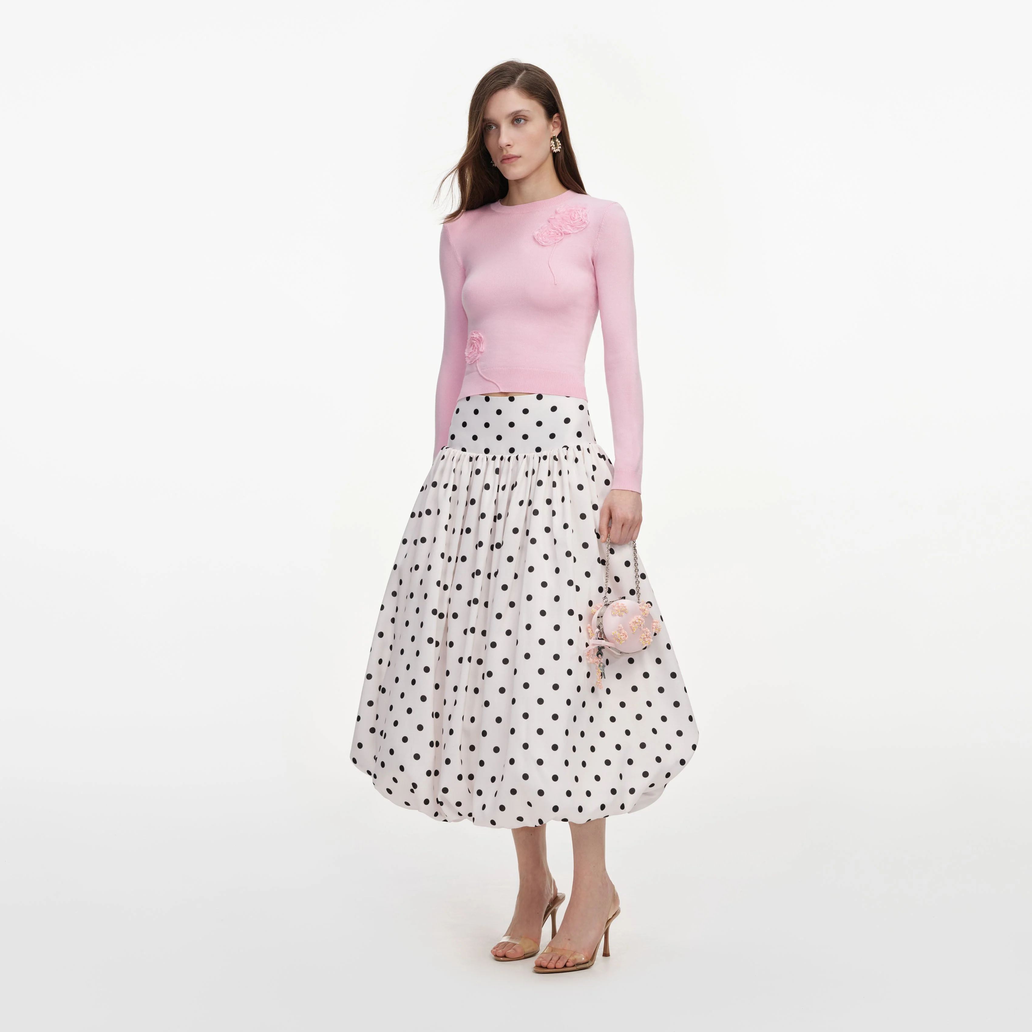 Pink Flower Knit Jumper - Image 2