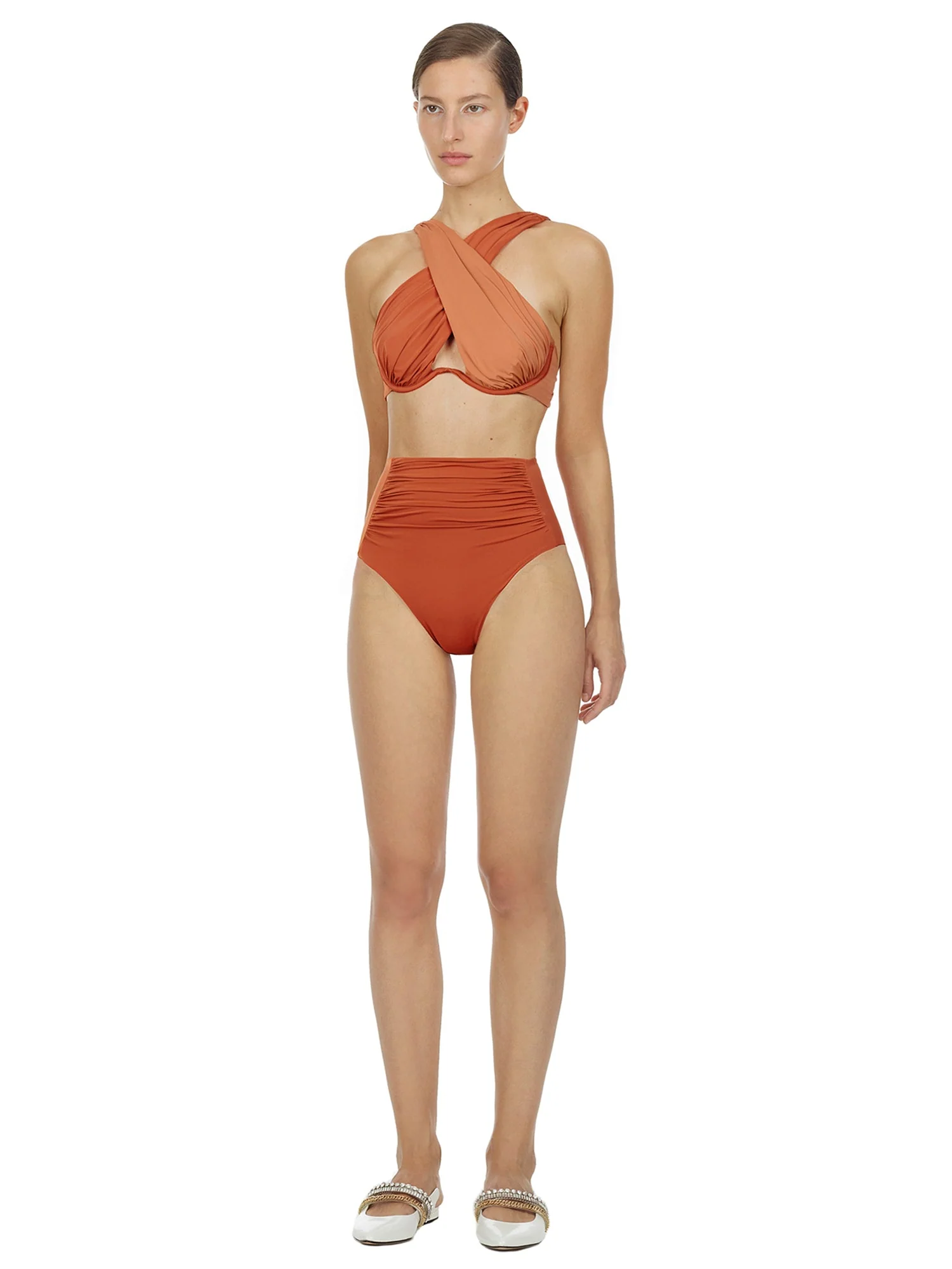Pink High Waisted Bikini Briefs Pink - Image 2