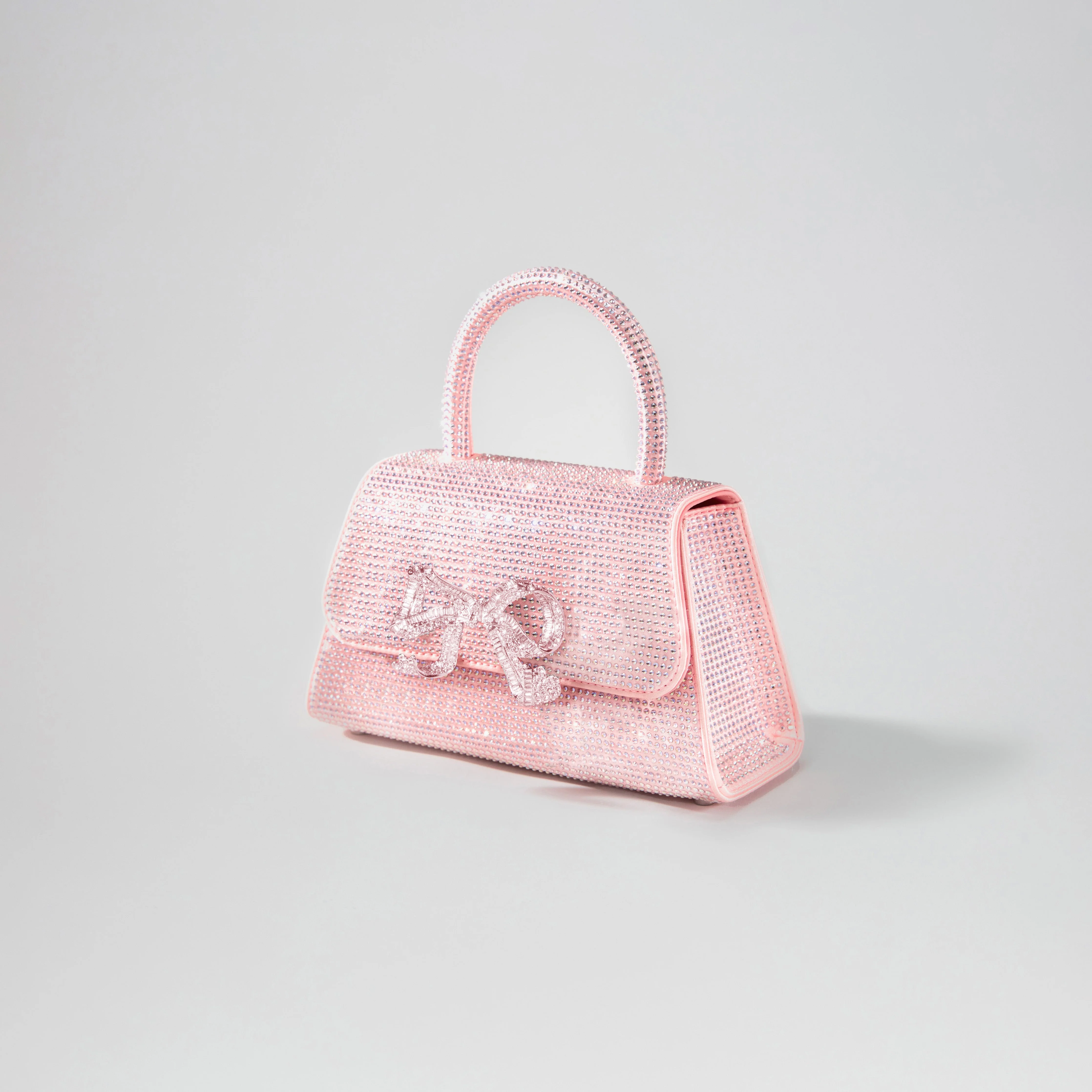 Pink Rhinestone Mini Bow Bag - Image 2