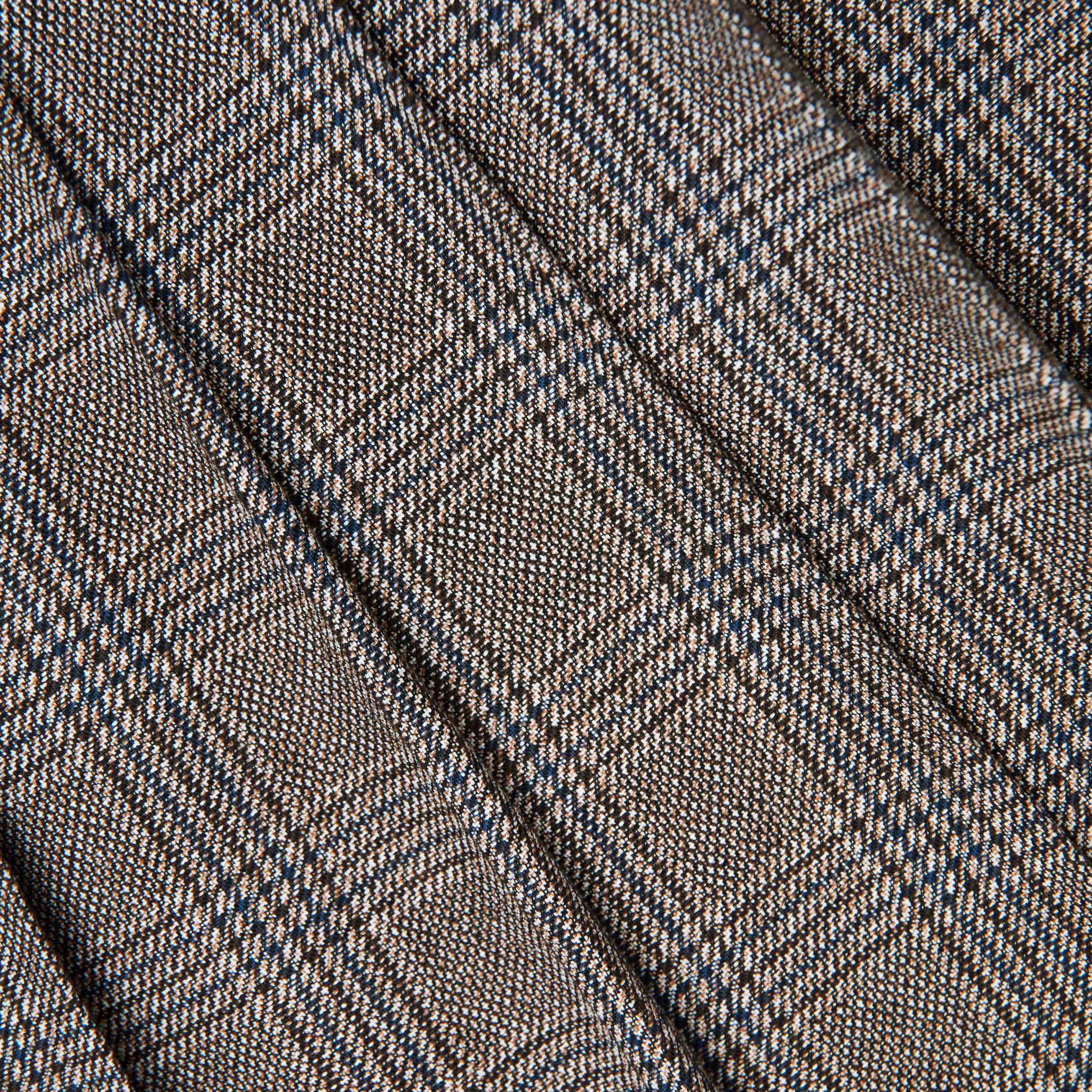 Brown Check Pleated Midi Skirt - Image 5