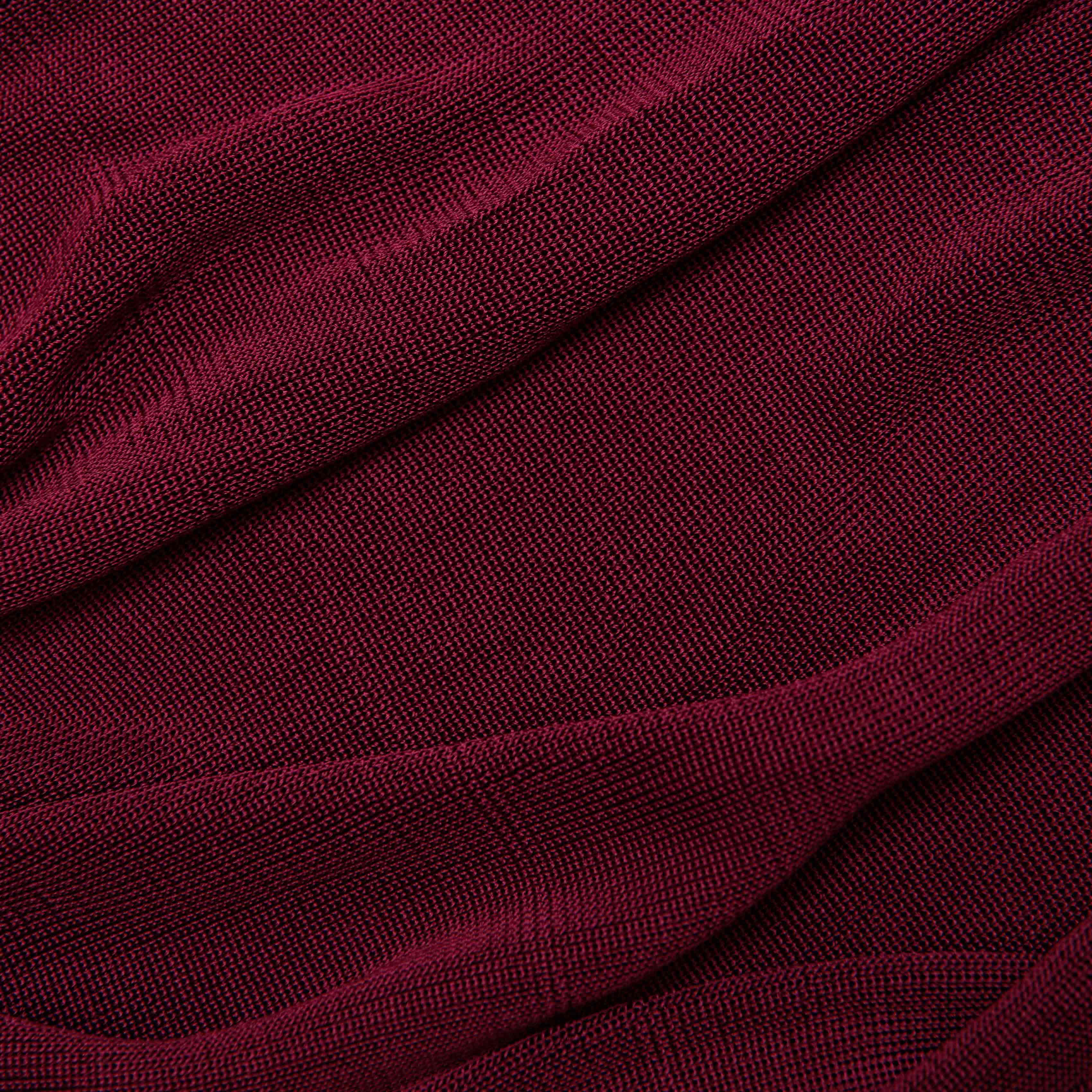Burgundy Viscose Knit Maxi Dress - Image 5