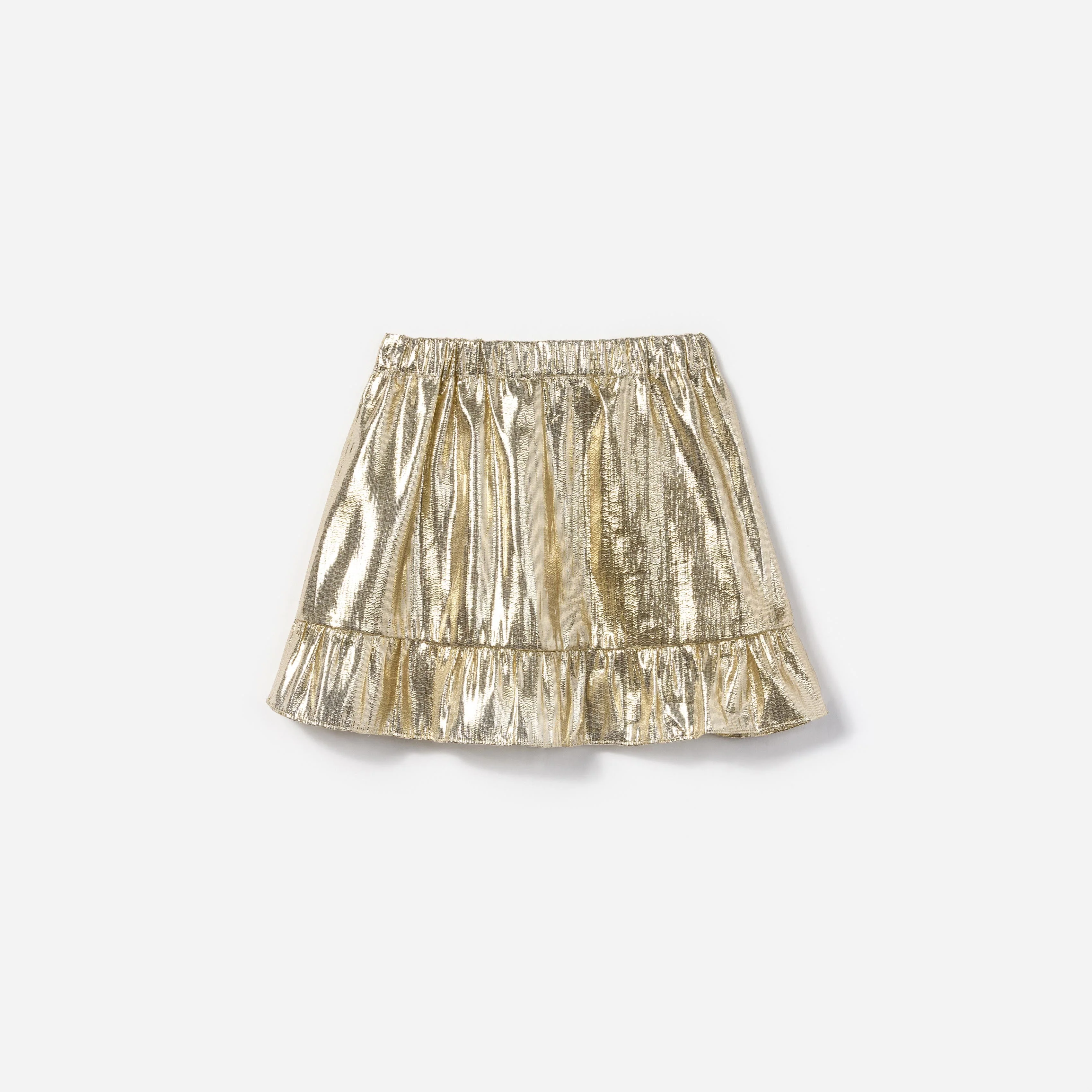 Gold Metallic Frill Skirt - Image 2