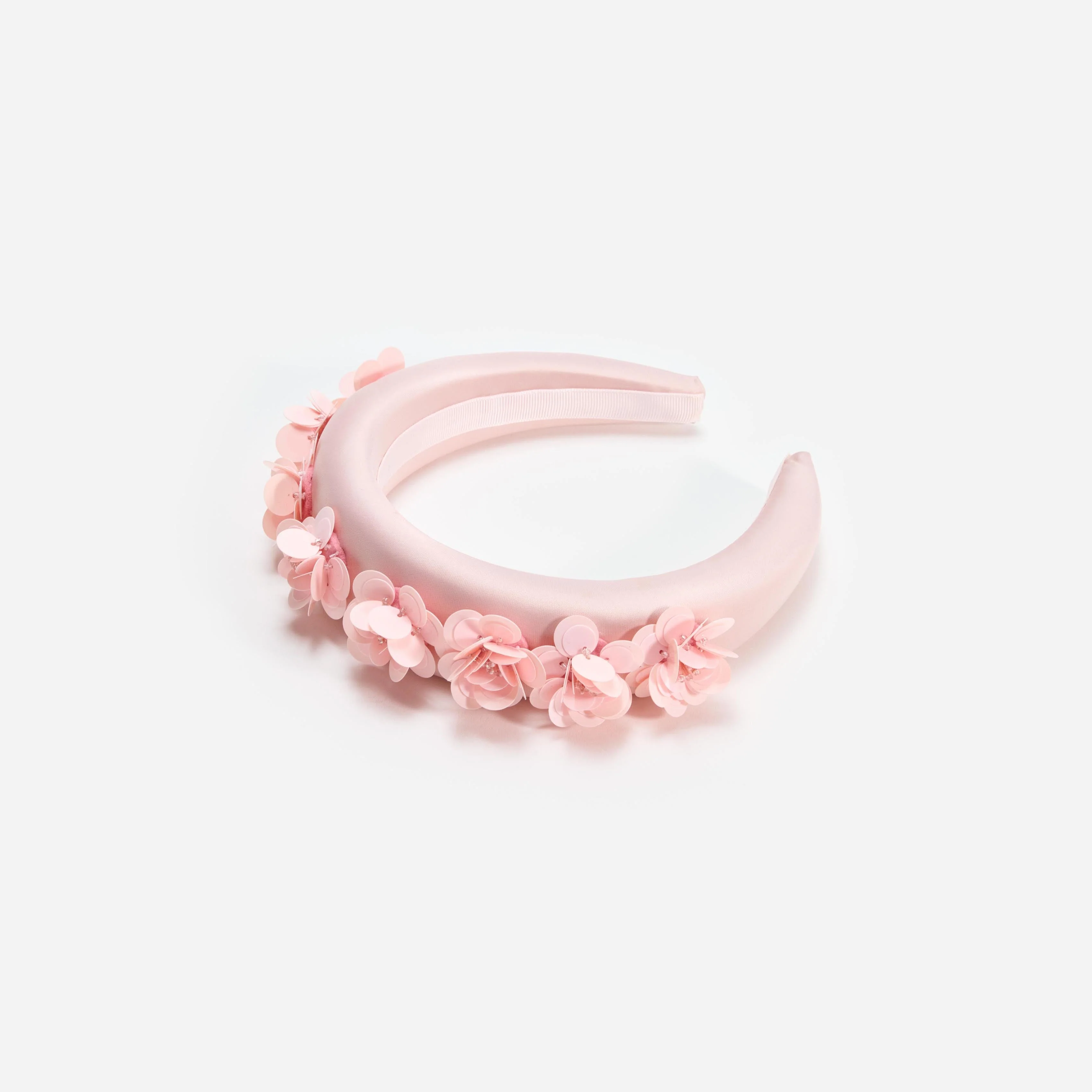 Pink Satin 3D Flower Headband - Image 2