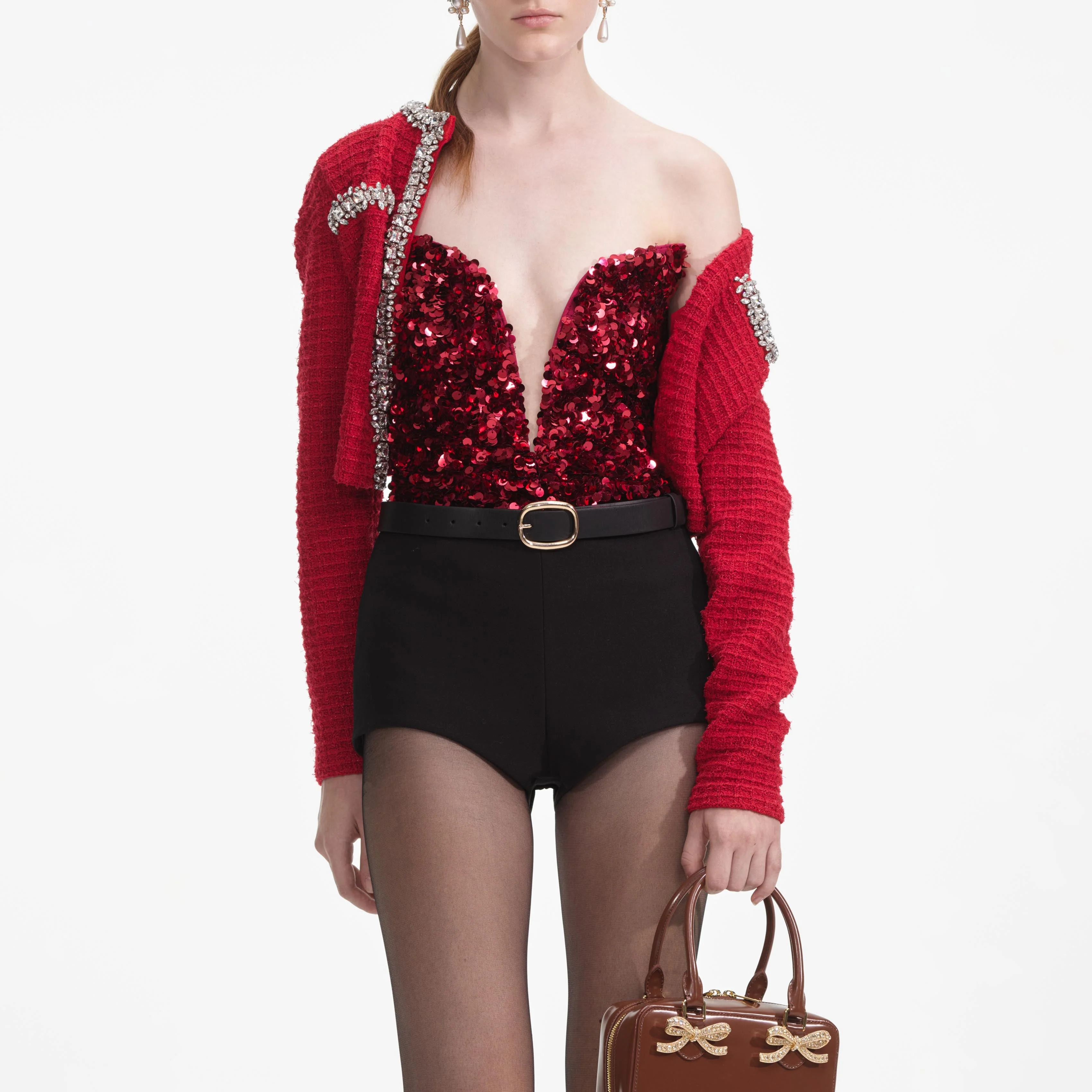 Red 3D Sequin Top - Image 4