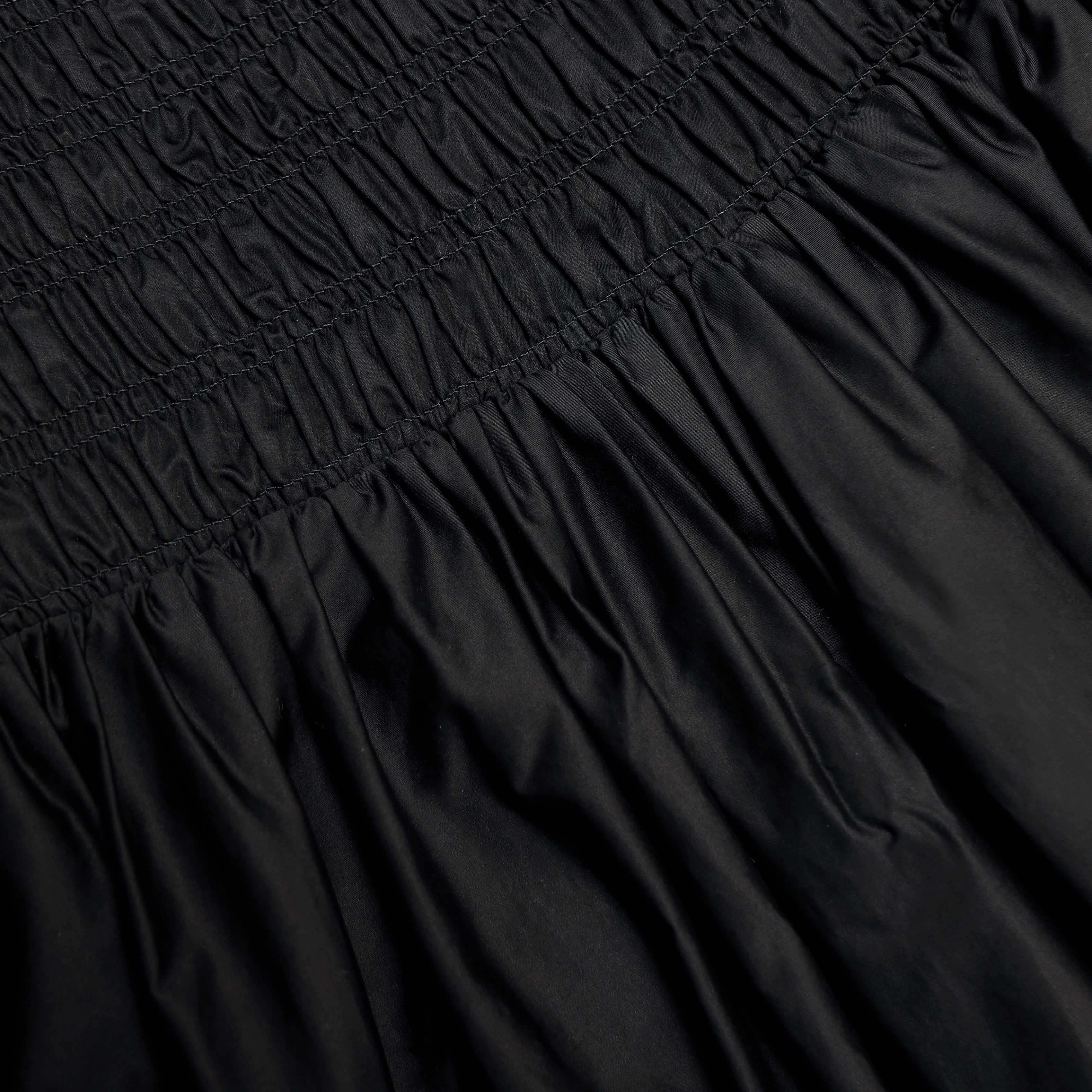 Black Cotton Midi Skirt - Image 5