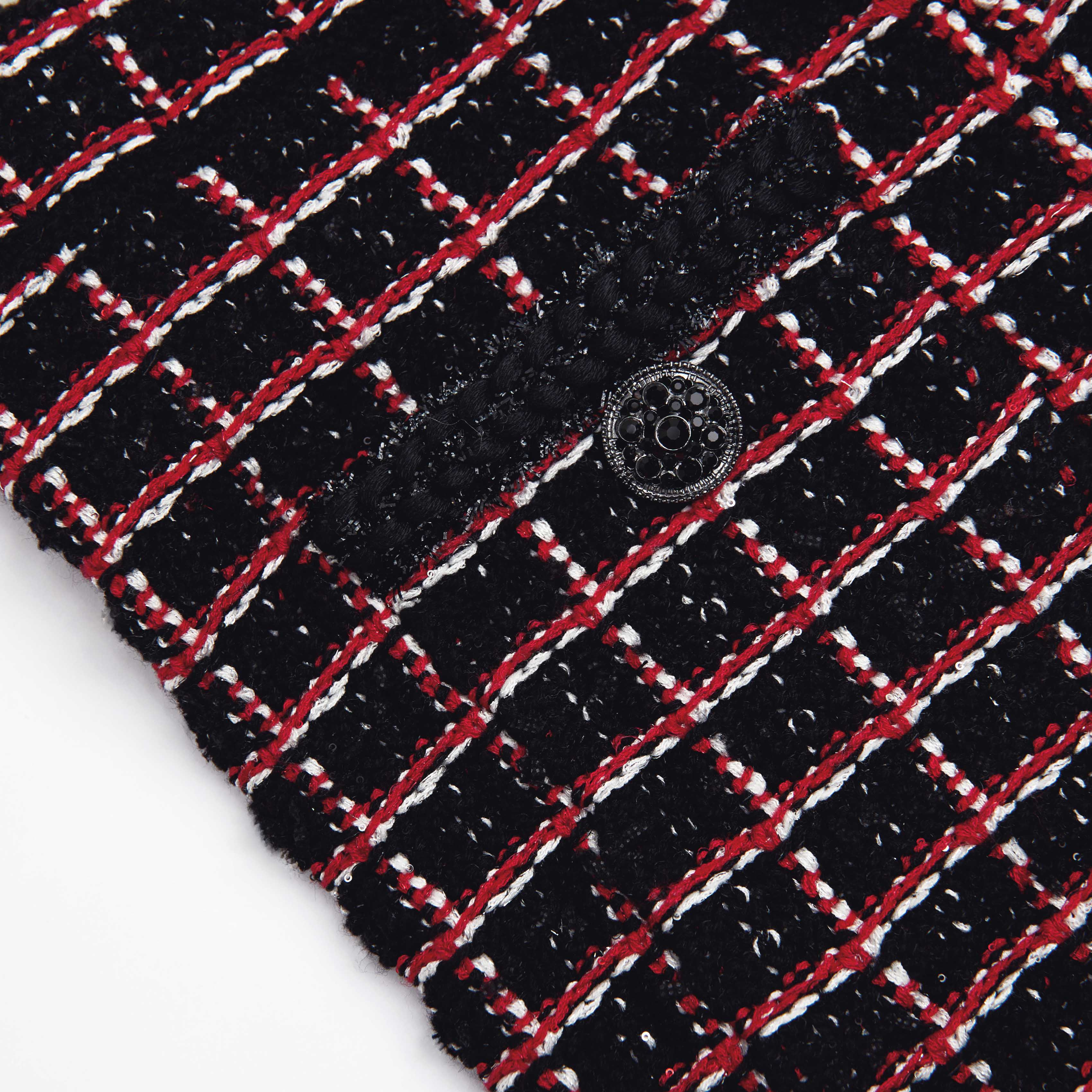 Black And Red Check Knit Leggings - Image 5