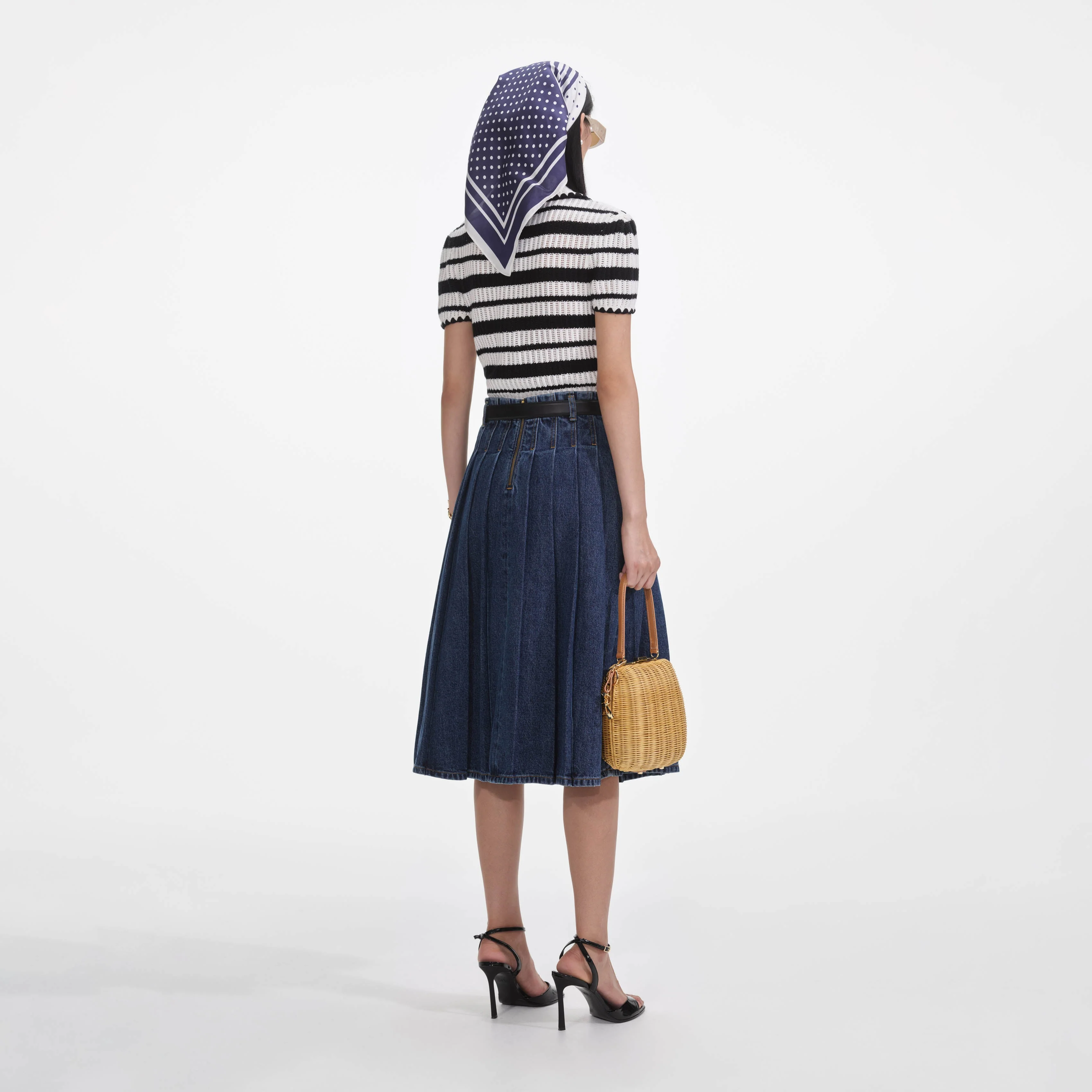 Cream And Black Striped Crochet Top - Image 3