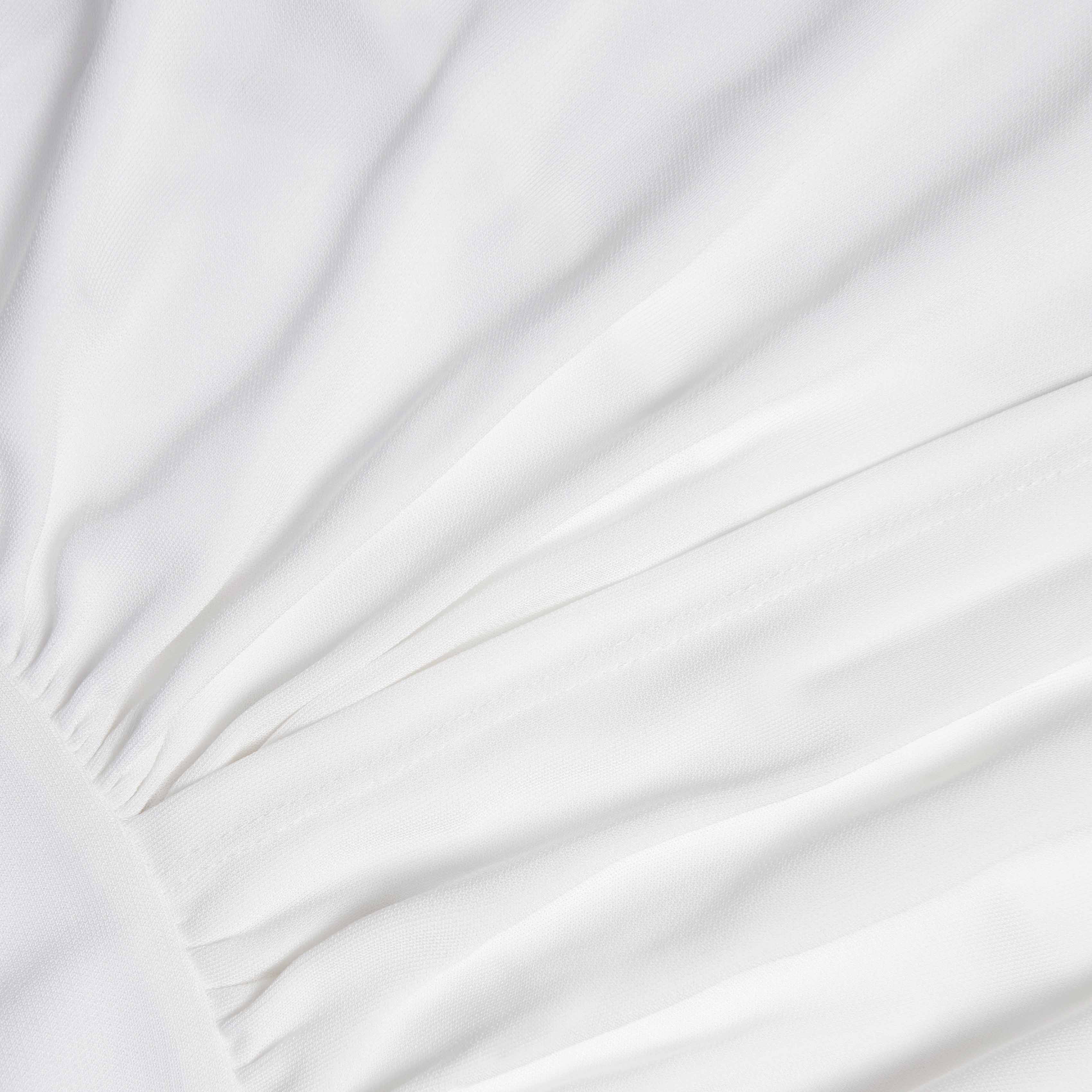 Cream Jersey Gathered Top - Image 5