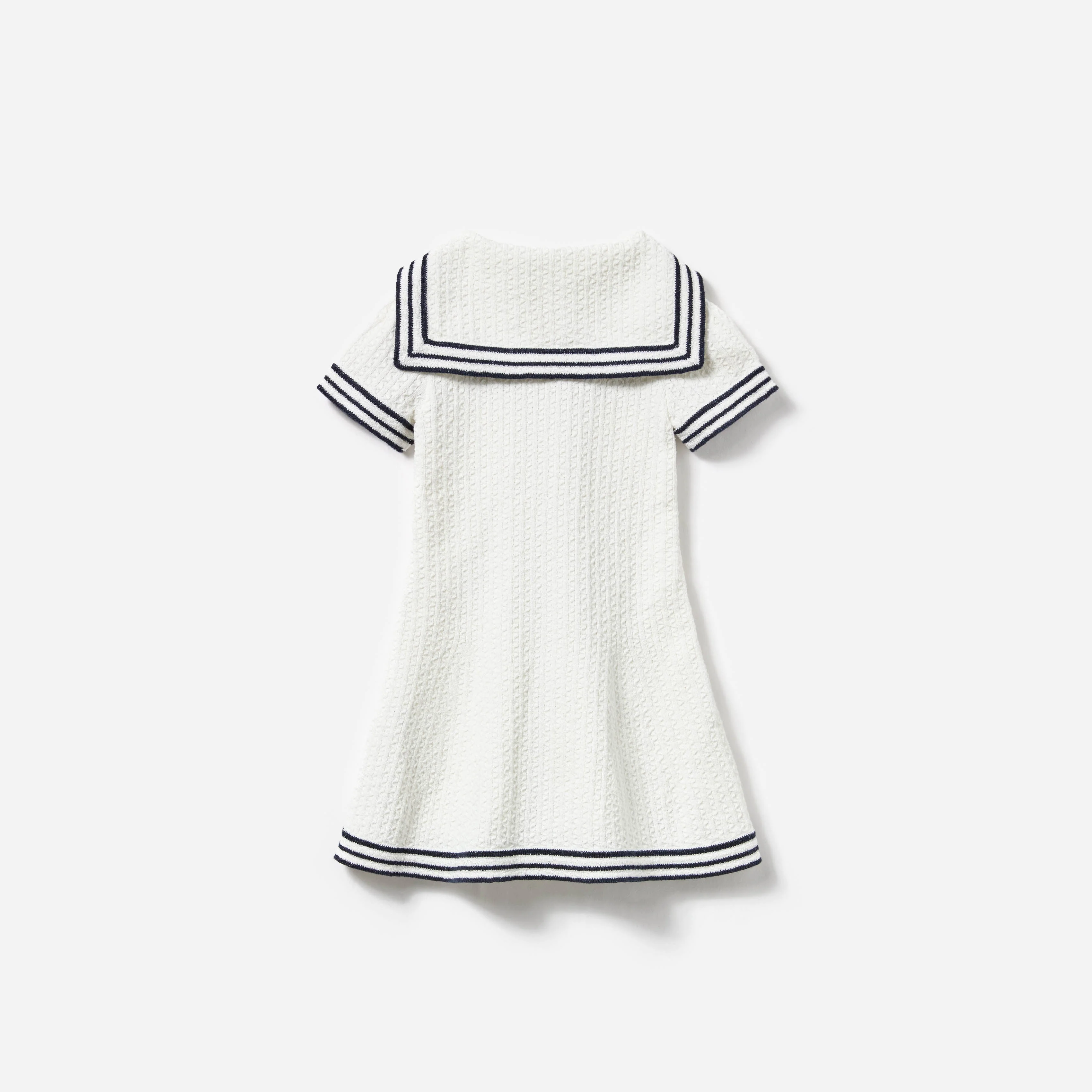 Cream Textured Knit Dress - Image 2
