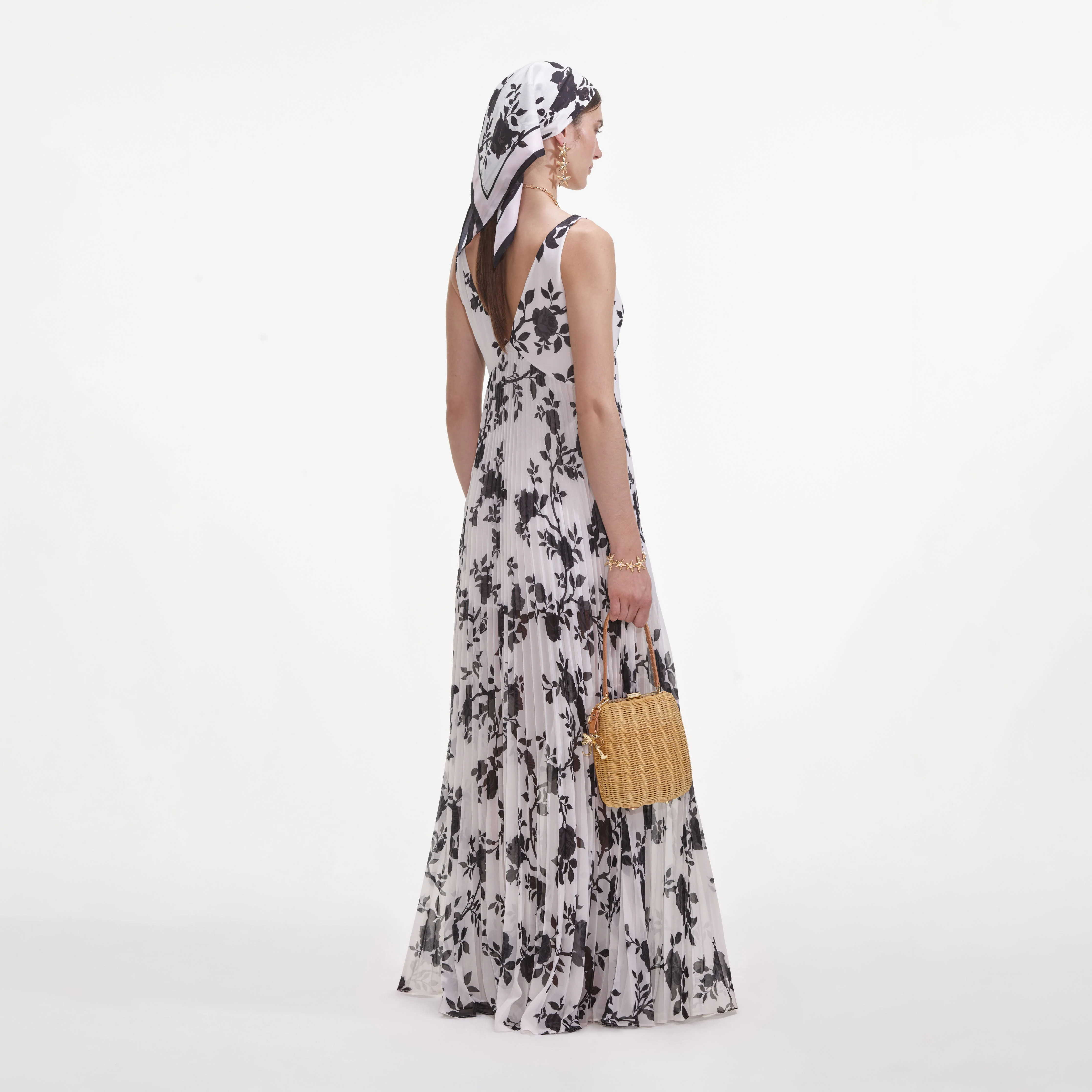 Floral Print Chiffon Maxi Dress - Image 3