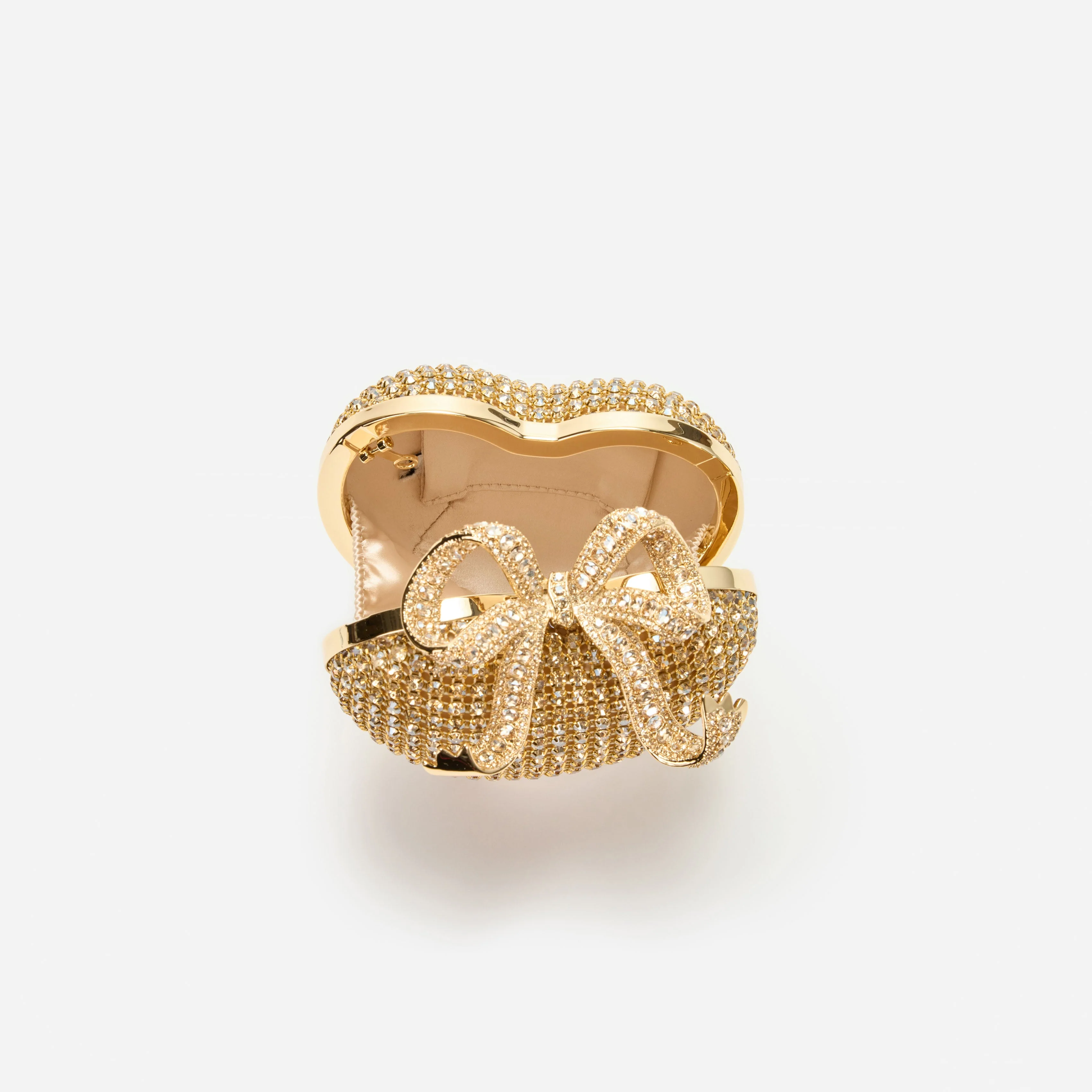 Gold Crystal Heart Clutch - Image 5