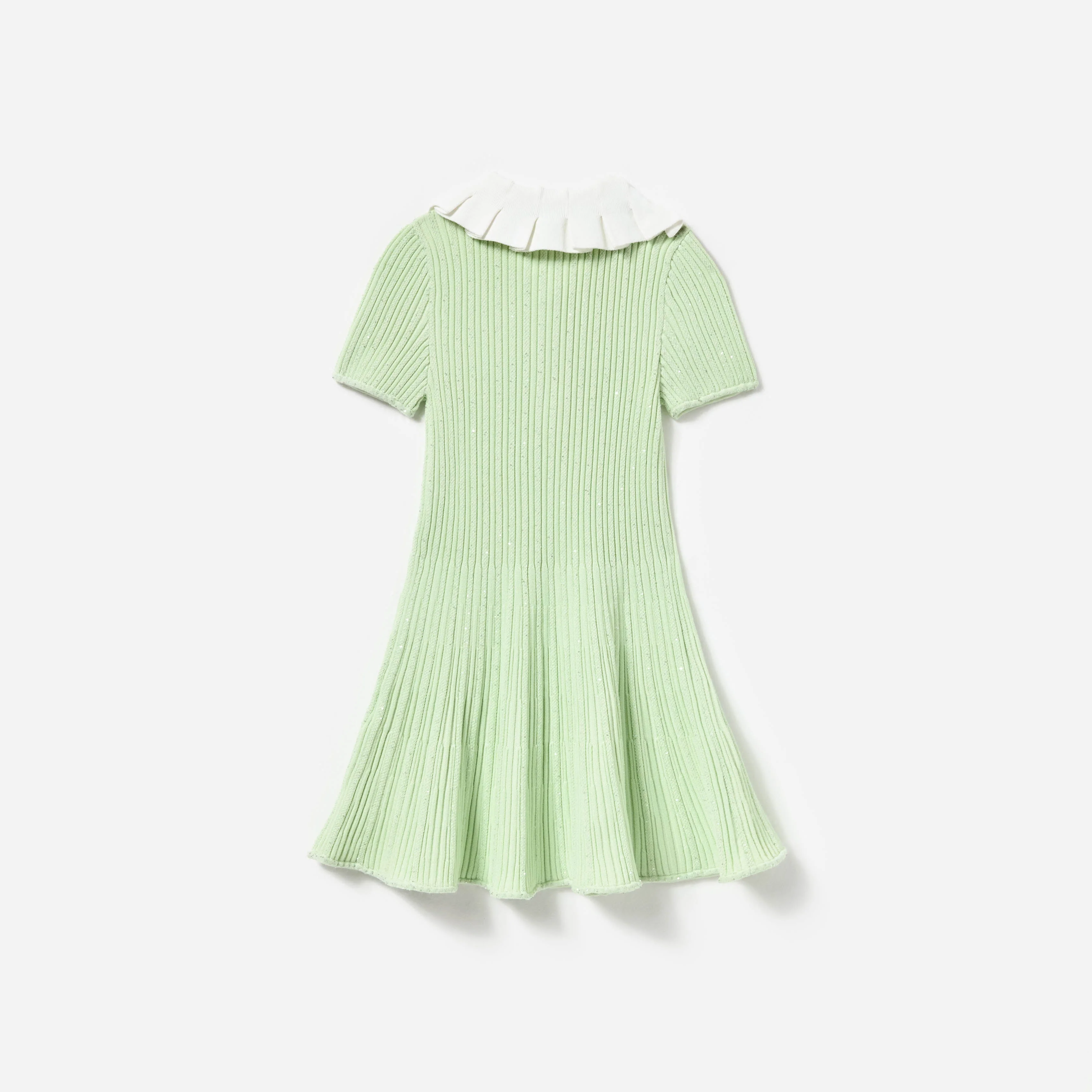 Green Ribbed Knit Dress - Image 2