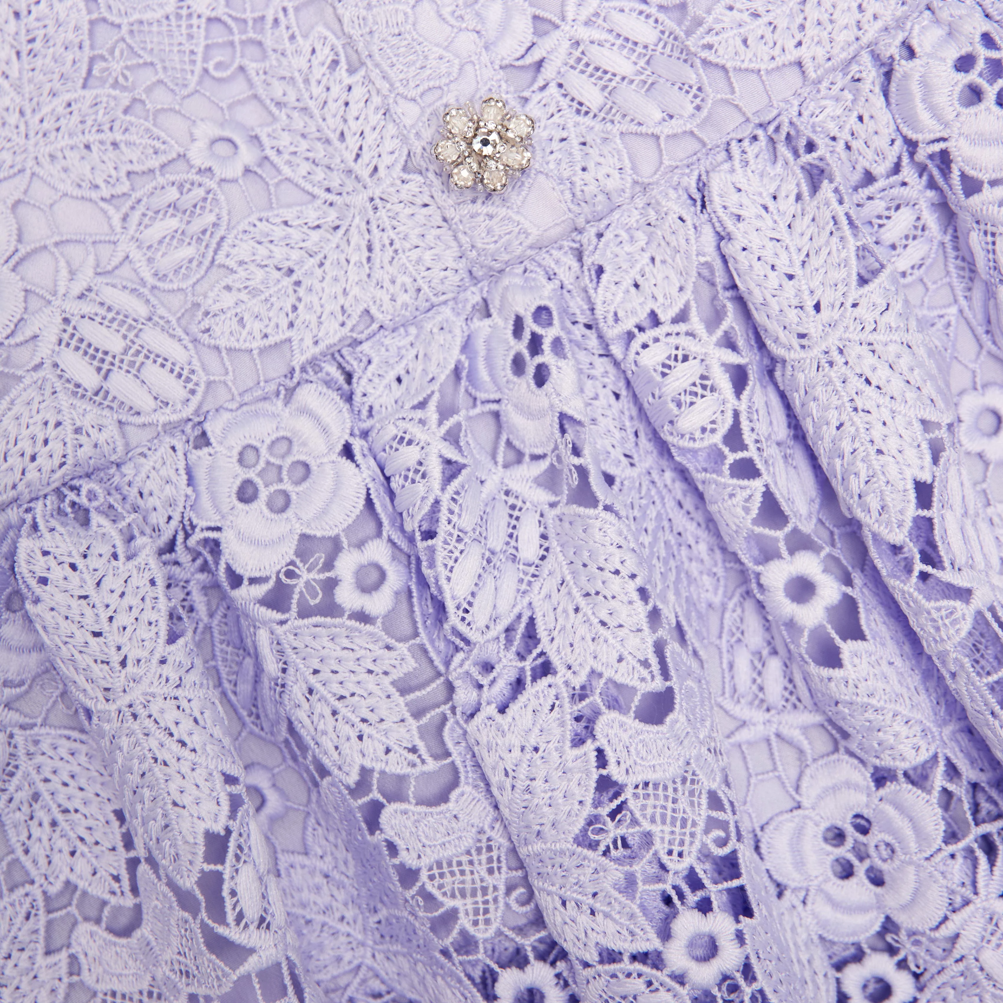 Lilac Butterfly Lace Dress - Image 3